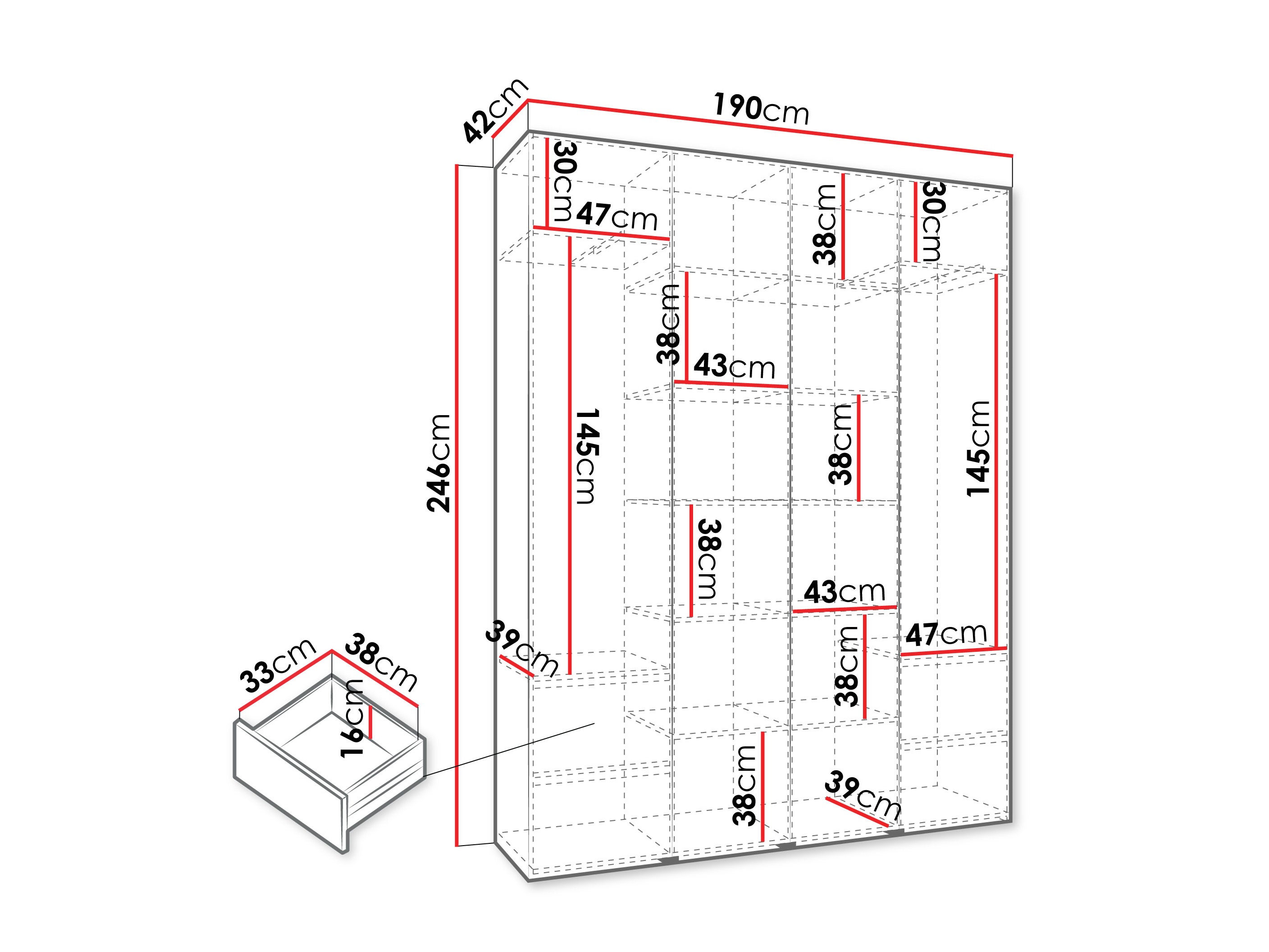 Skapis Hartford 570 (Balts)