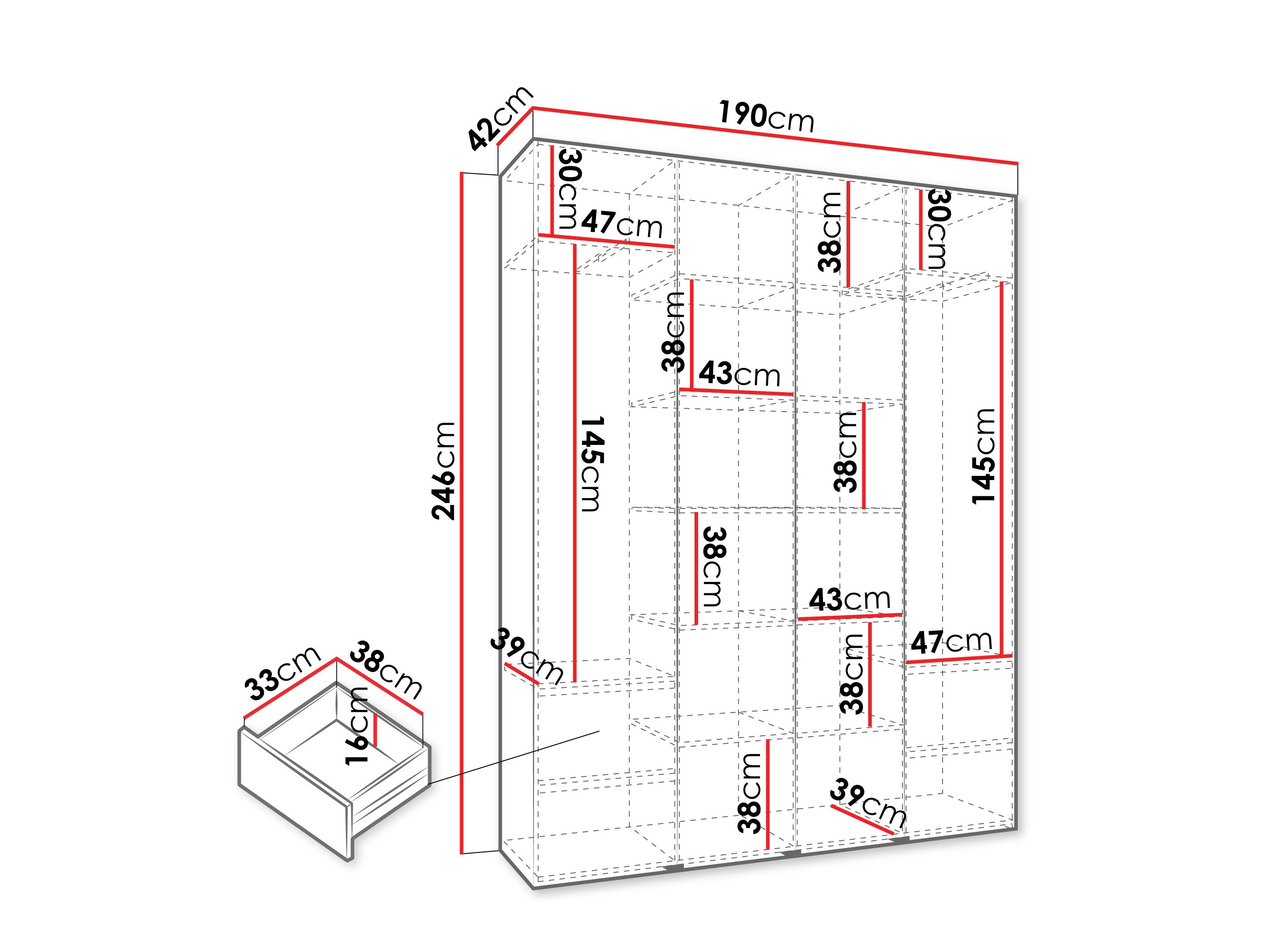 Skapis Hartford 570 (Balts)