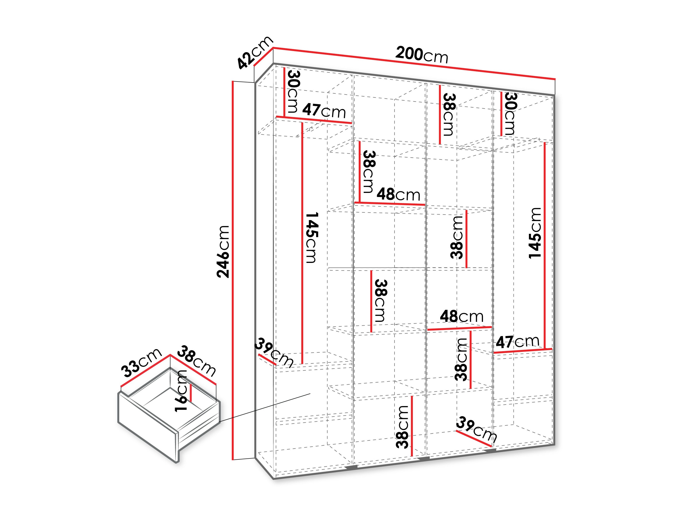 Skapis Hartford 570 (Balts)