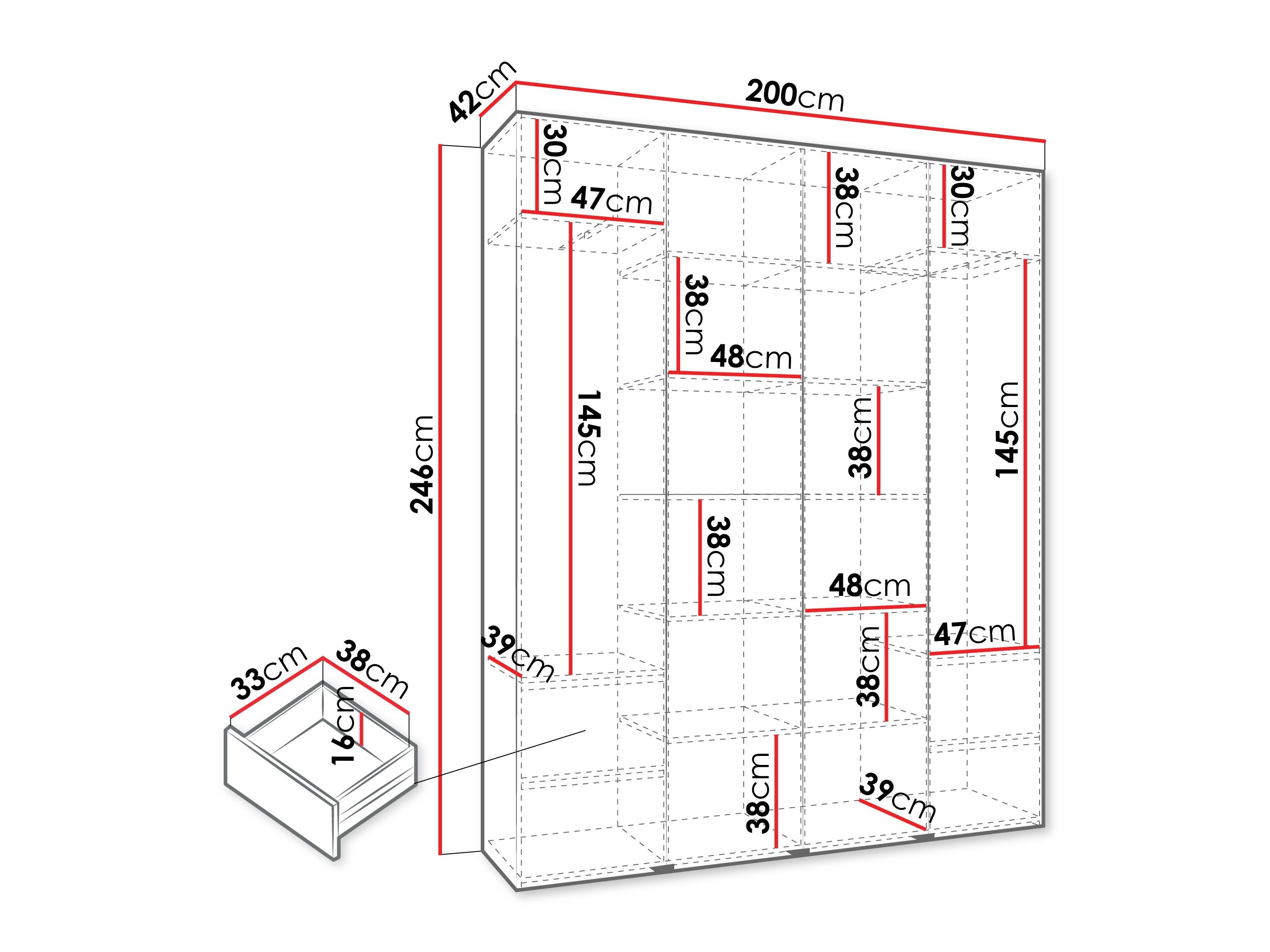 Skapis Hartford 570 (Balts)