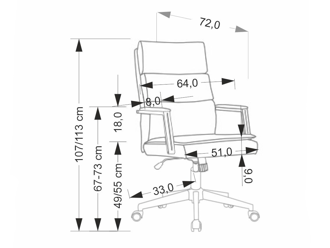 Biroja krēsls Houston 2001 (Gaiši pelēks)