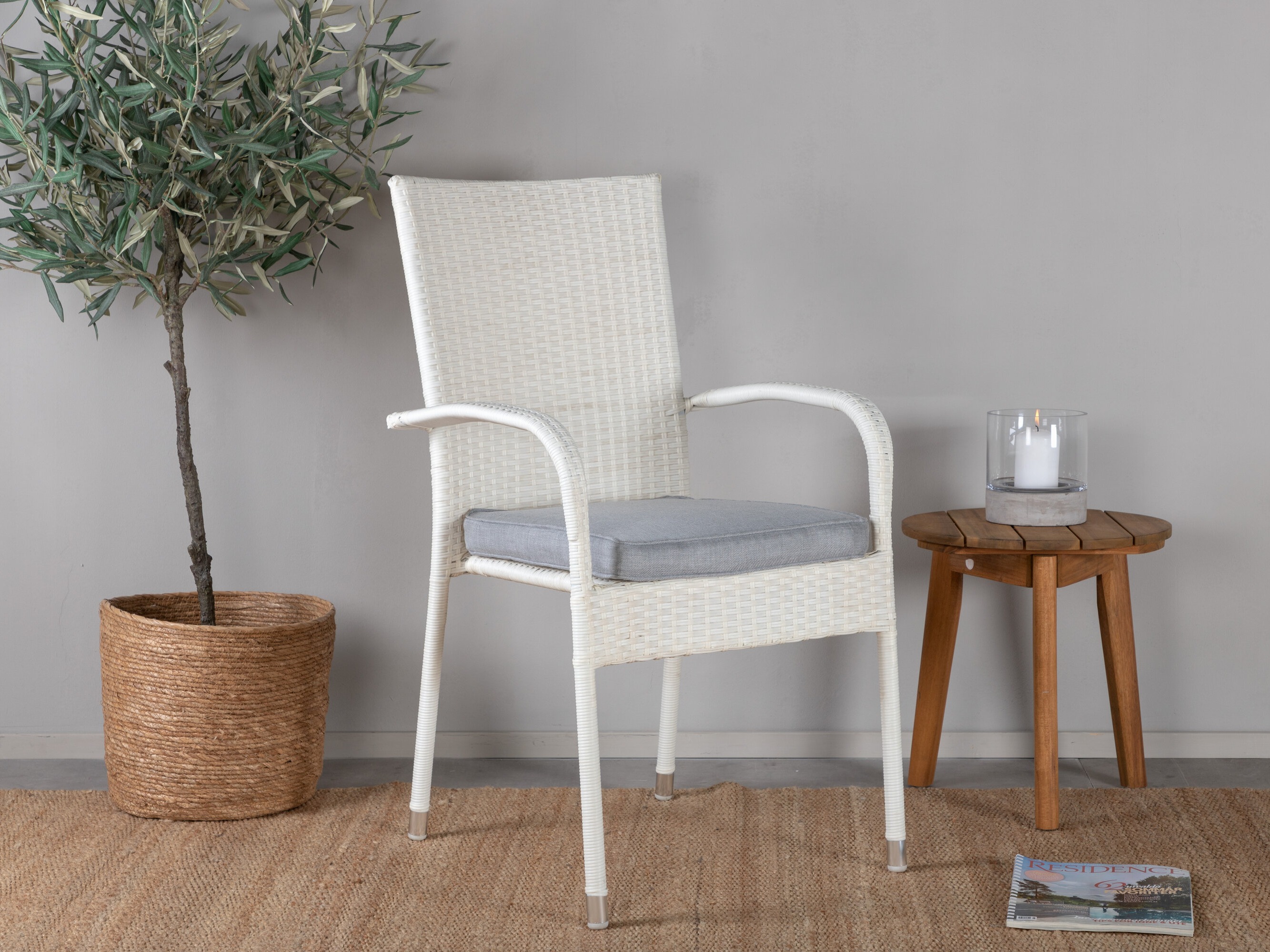 Dārza krēsls Dallas 736 (Balts)