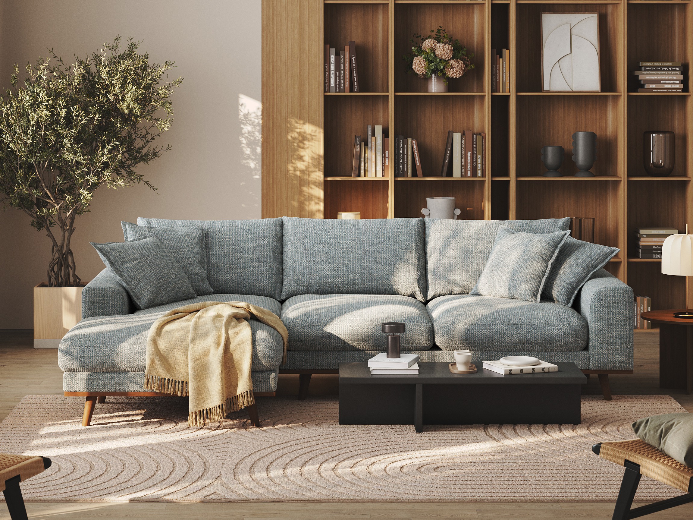 Угловой диван Seattle 216 (Silencio 72)