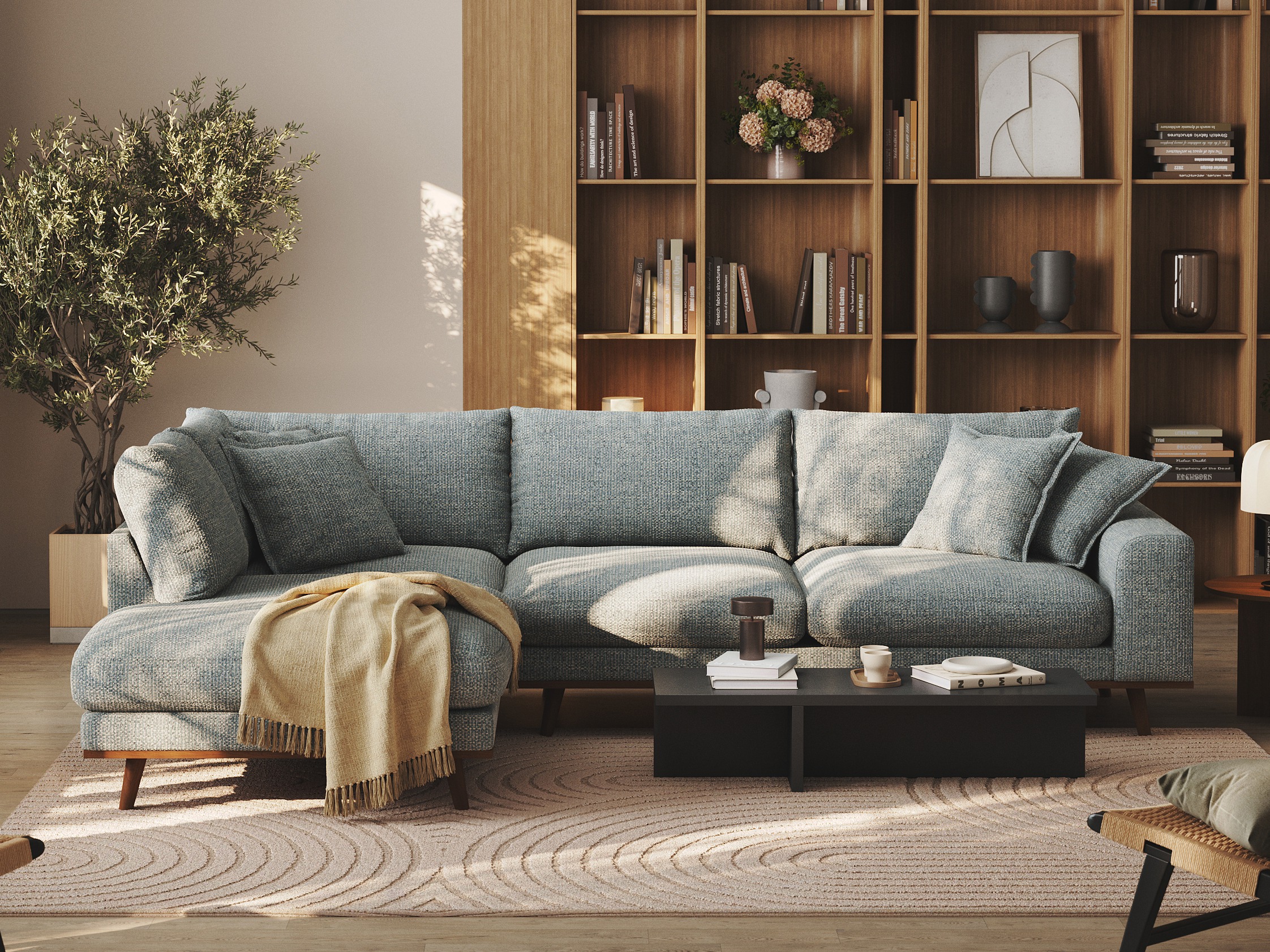 Угловой диван Seattle 218 (Silencio 72)