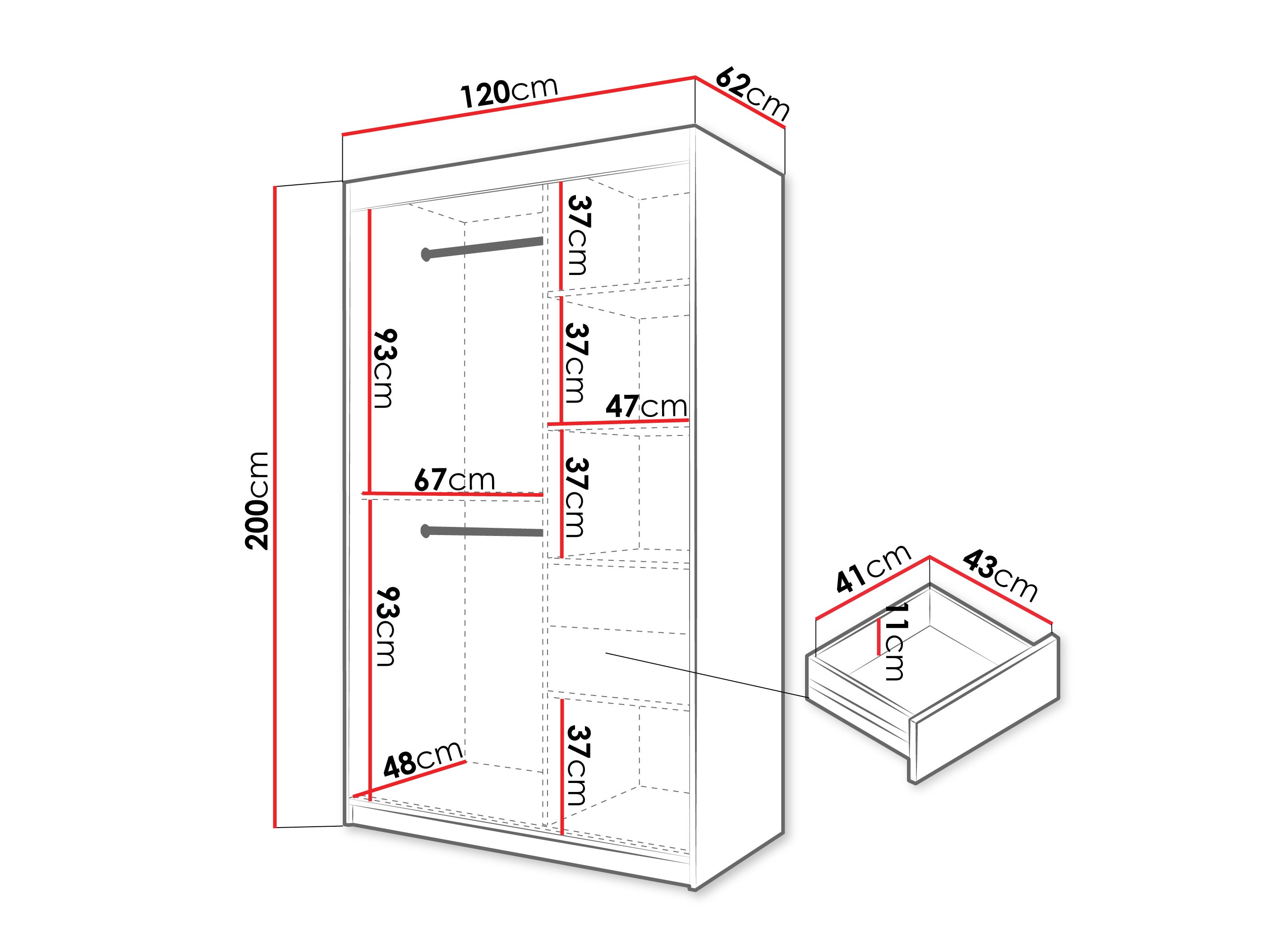 Шкаф Hartford 578 (Чёрный)