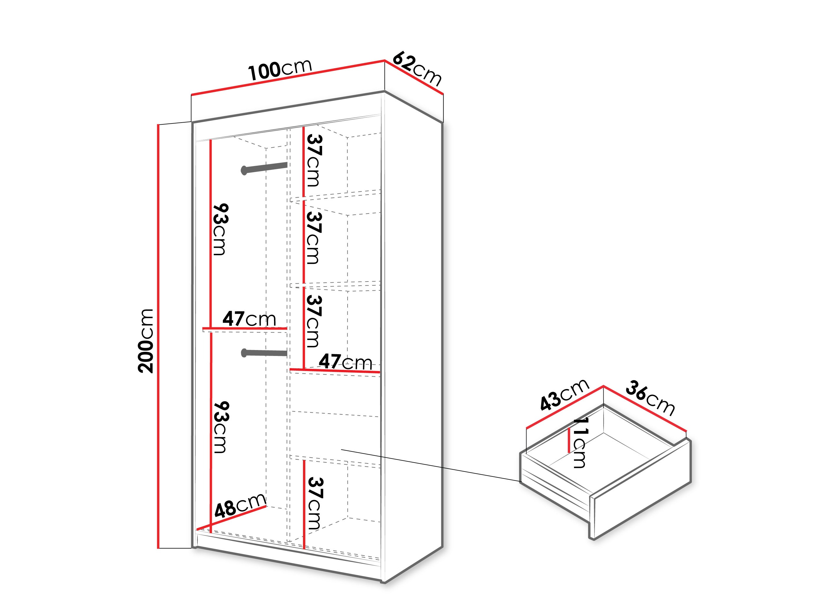 Шкаф Hartford 578 (Сонома Дуб)