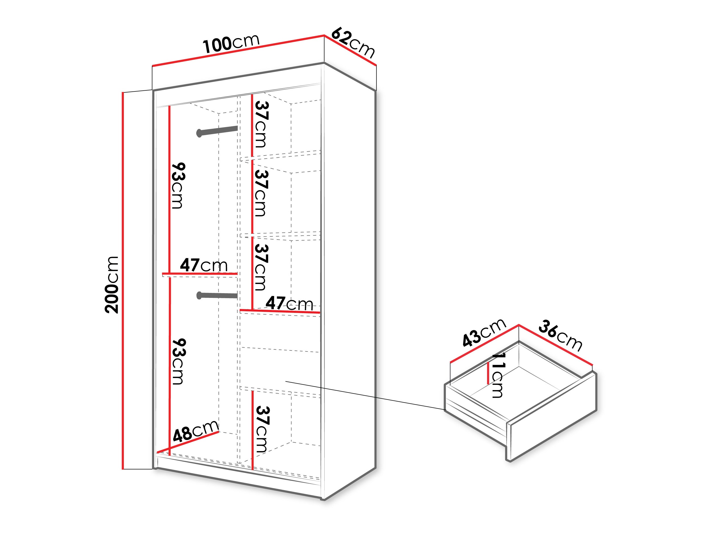 Skapis Hartford 578 (Balts)