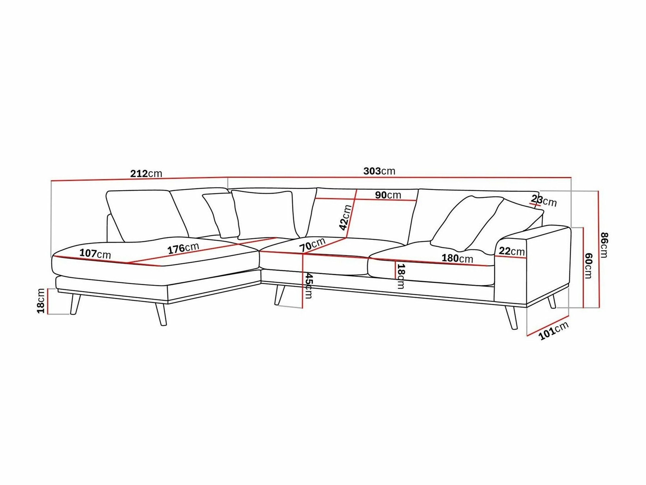 Stūra dīvāns Seattle 218 (Silencio 86)