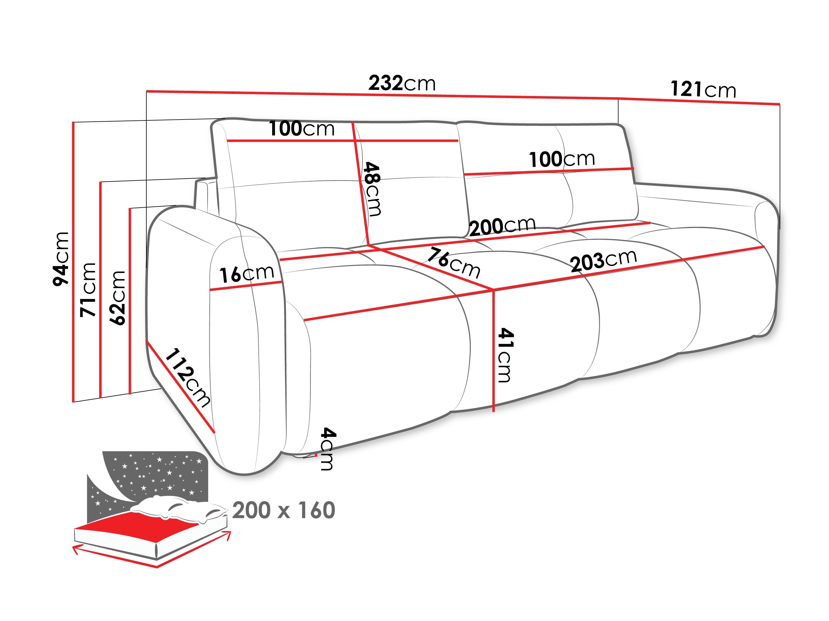 Диван-кровать Clinton 100 (Lambi 05)