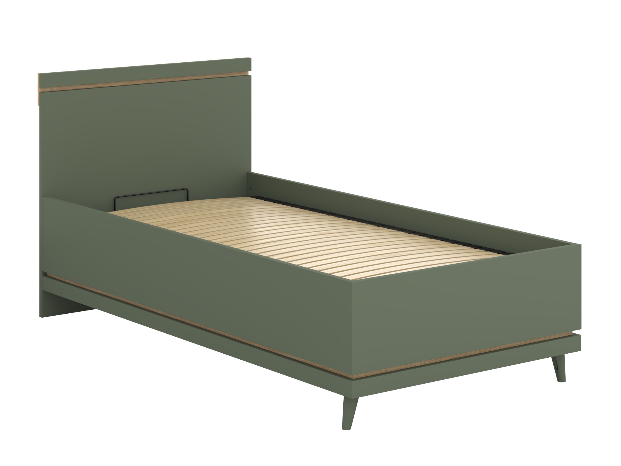 Кровать Fertalu 107 (Зелёный + Дуб)