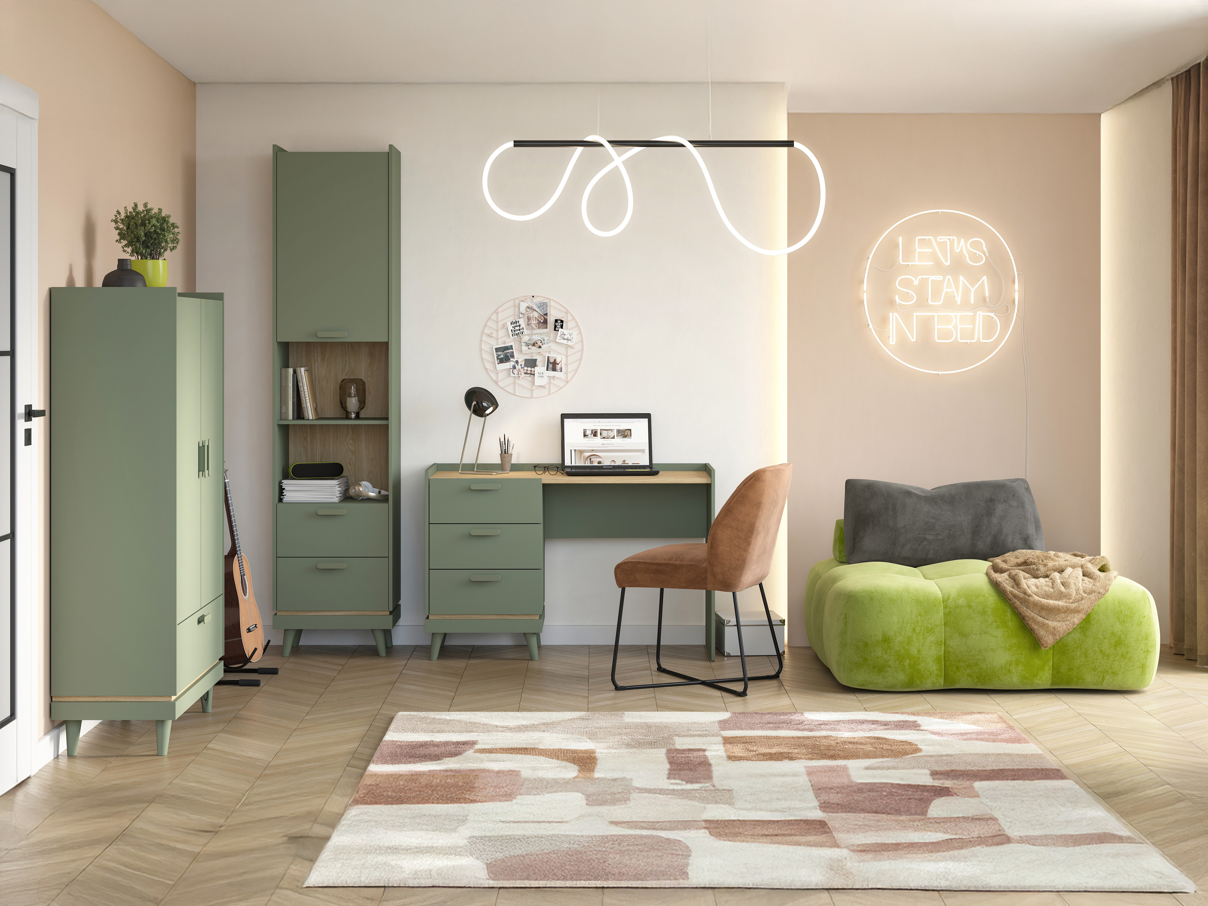 Plaukts Fertalu 106 (Zaļš + Ozols)