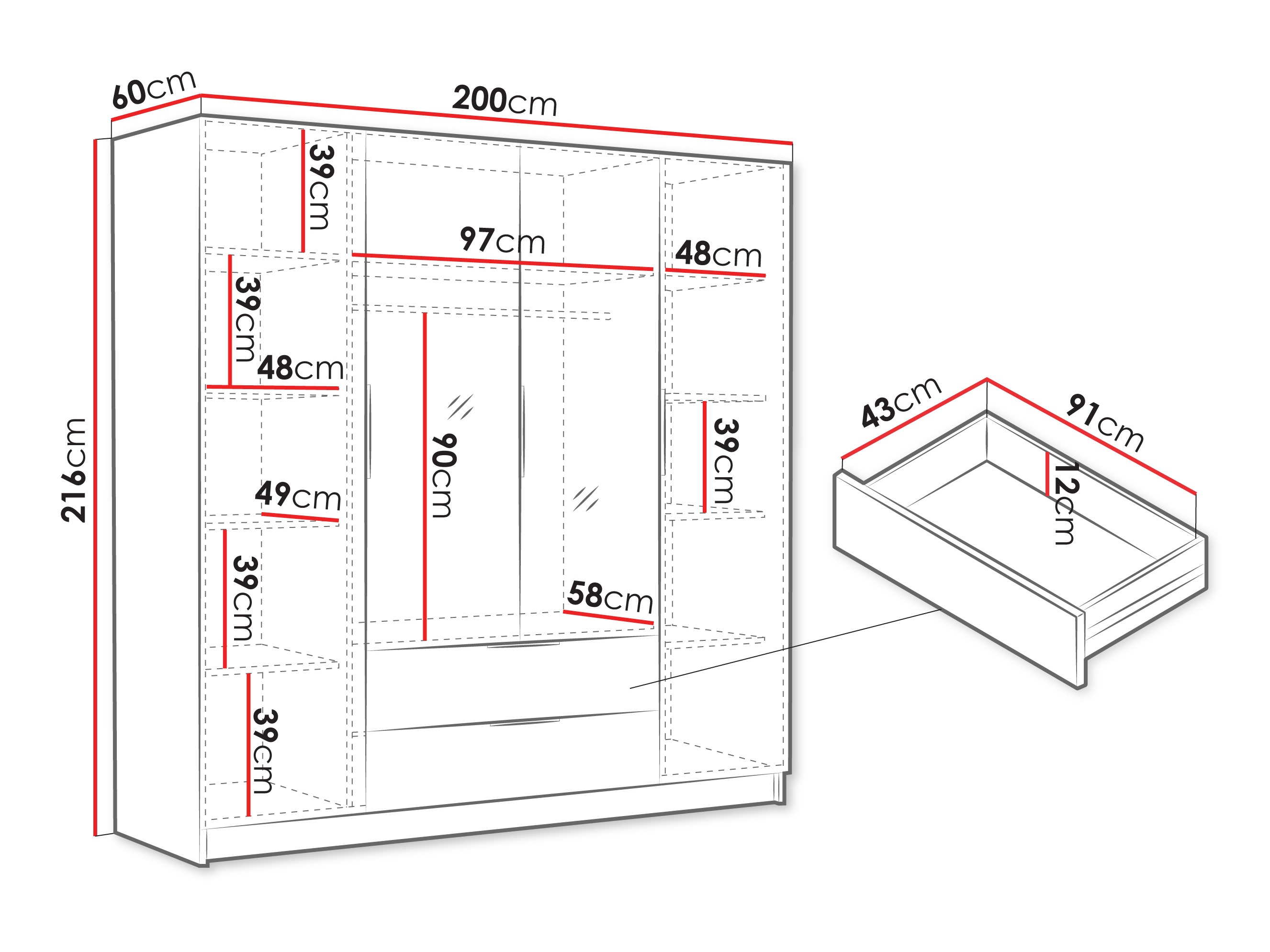 Шкаф Closico 201 (Белый)