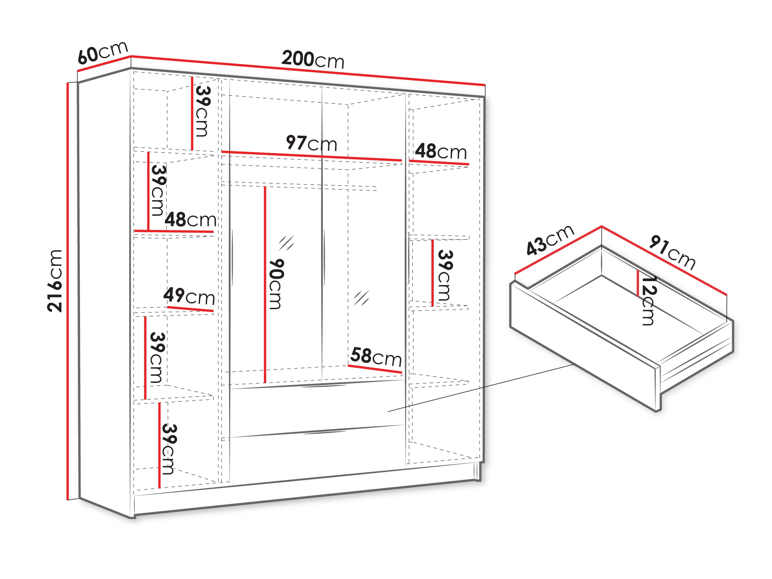 Шкаф Closico 201 (Чёрный)
