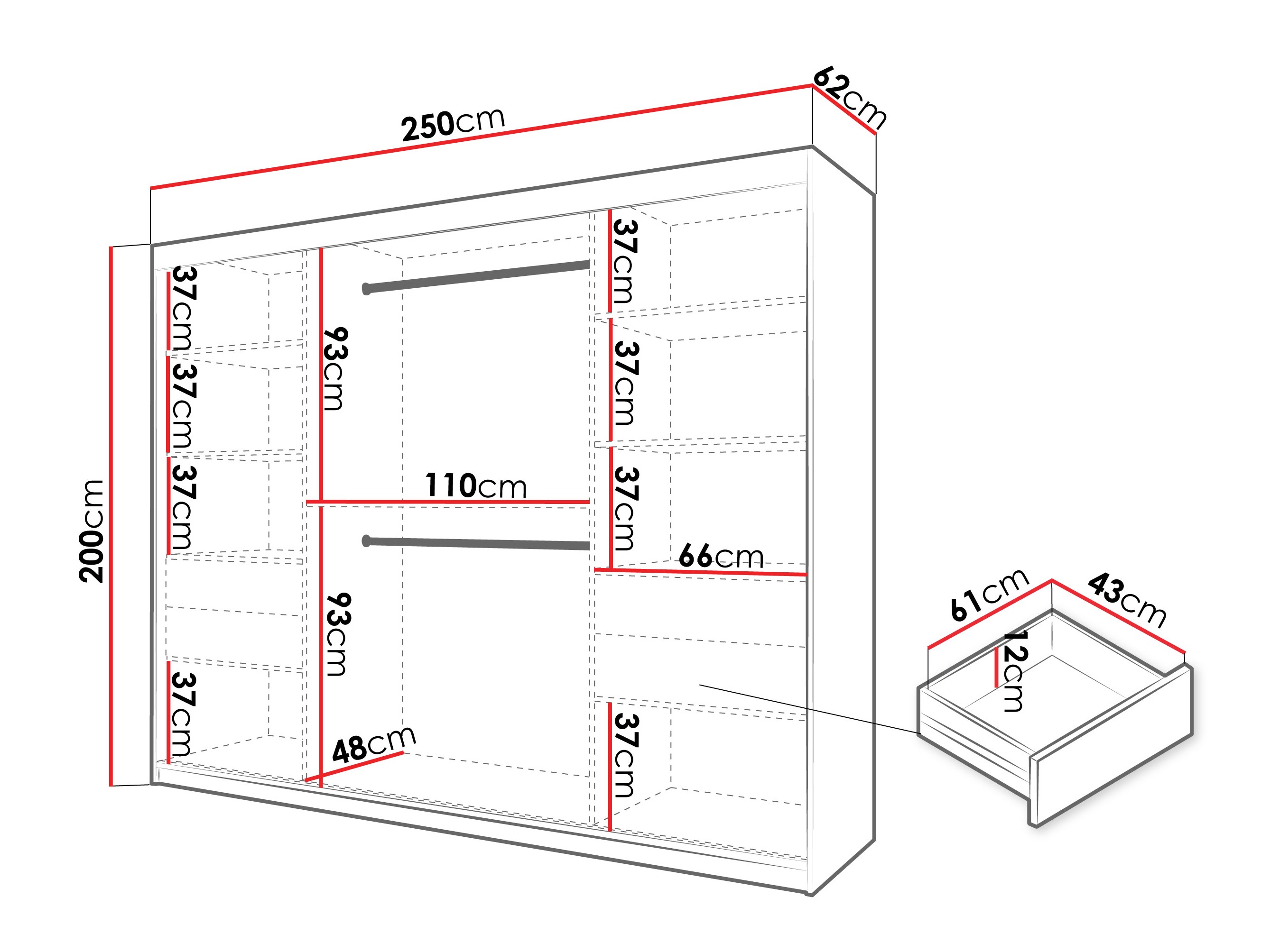 Шкаф Hartford 578 (Чёрный)