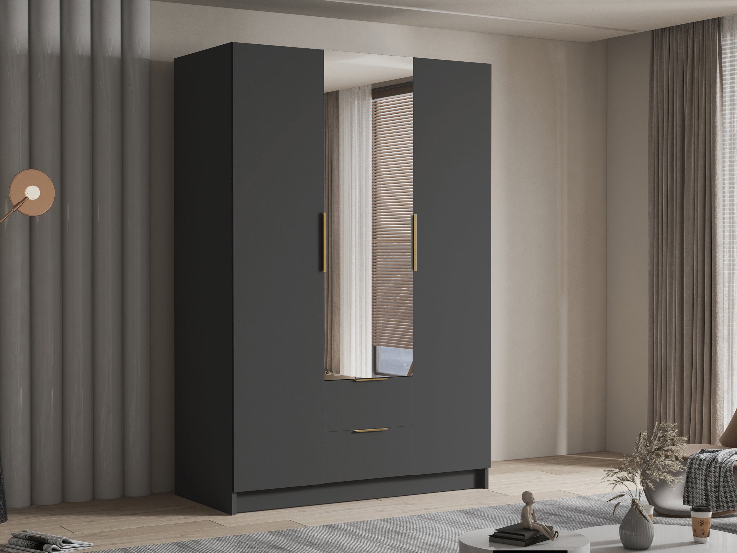 Skapis Closico 199 (Melns)