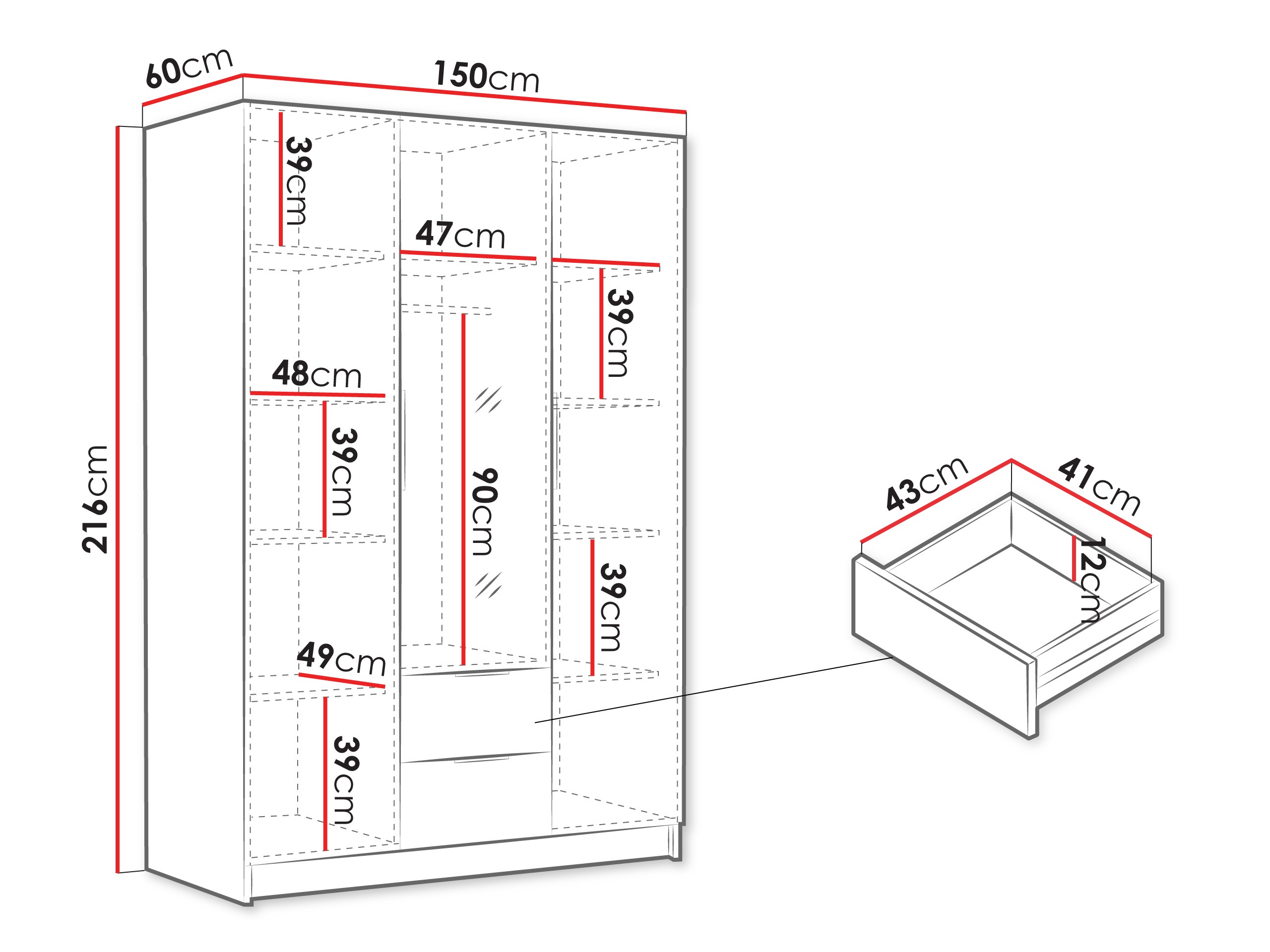 Skapis Closico 199 (Ozols)