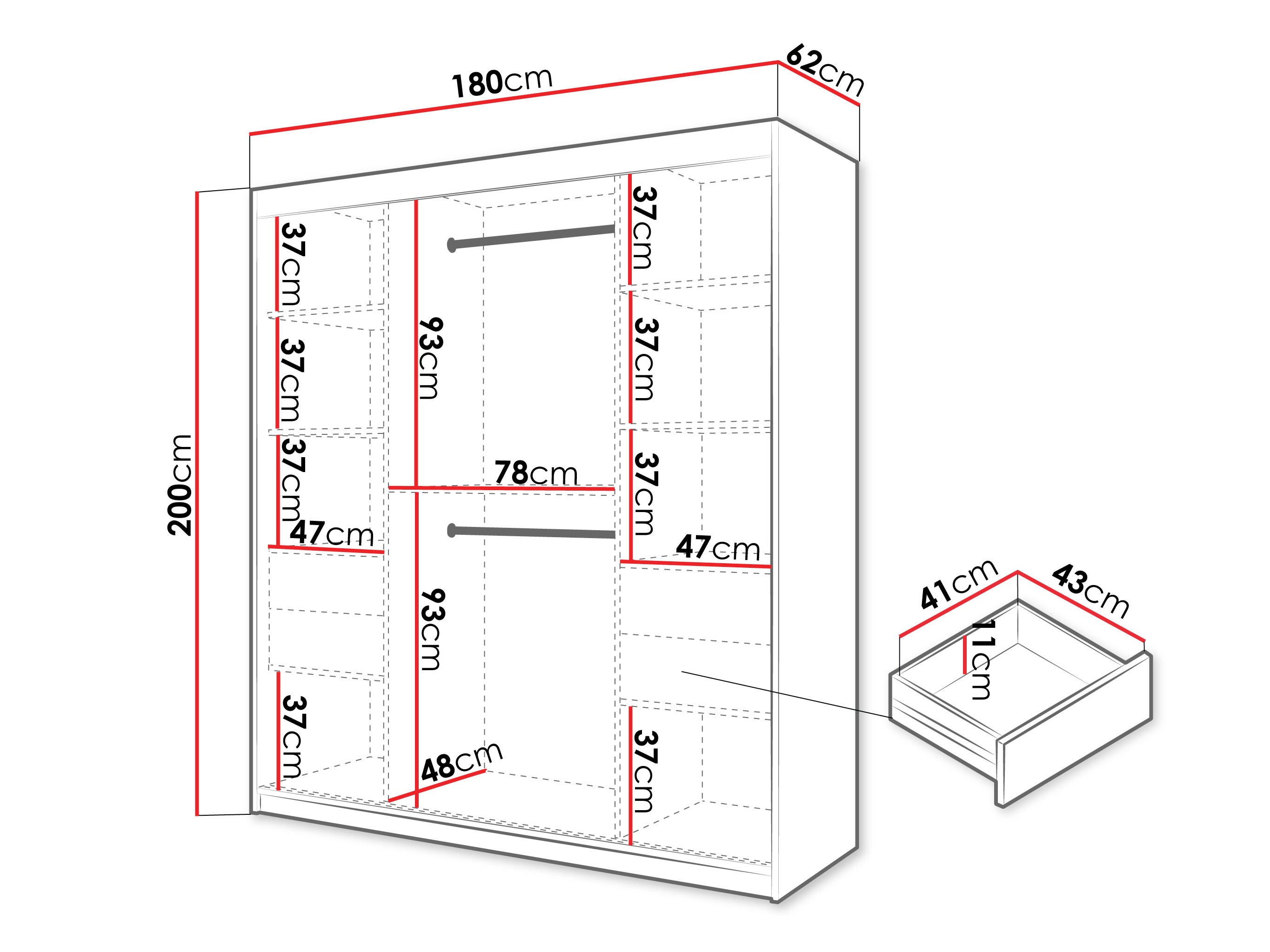 Skapis Hartford 578 (Balts)