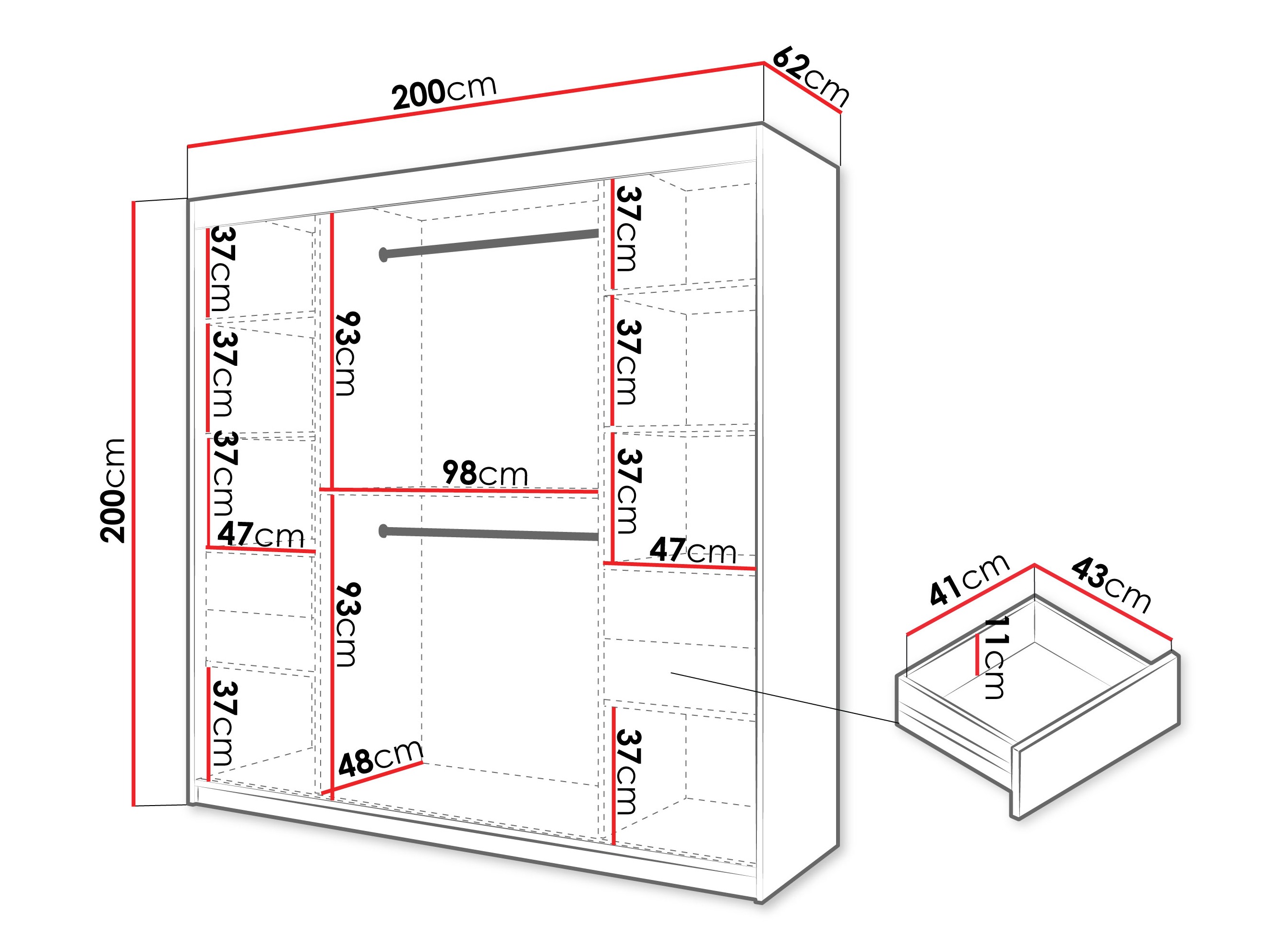 Skapis Hartford 578 (Balts)