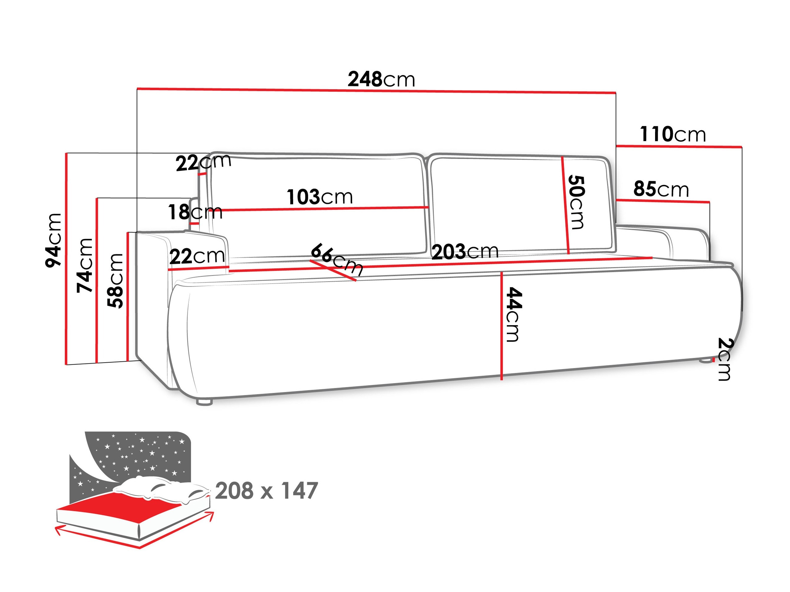 Диван-кровать Bountiful 103 (Velo 633)