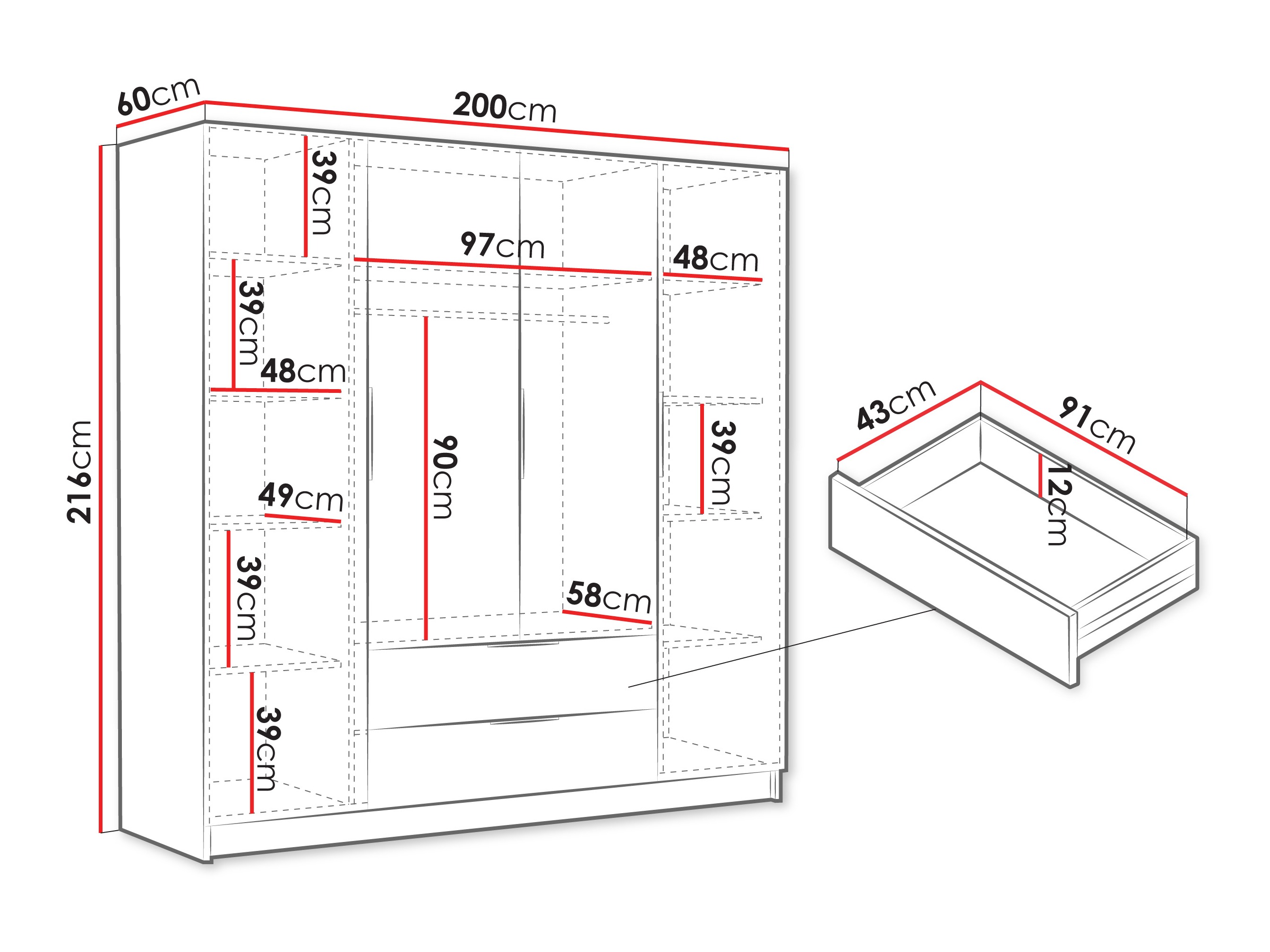 Шкаф Closico 202 (Белый)