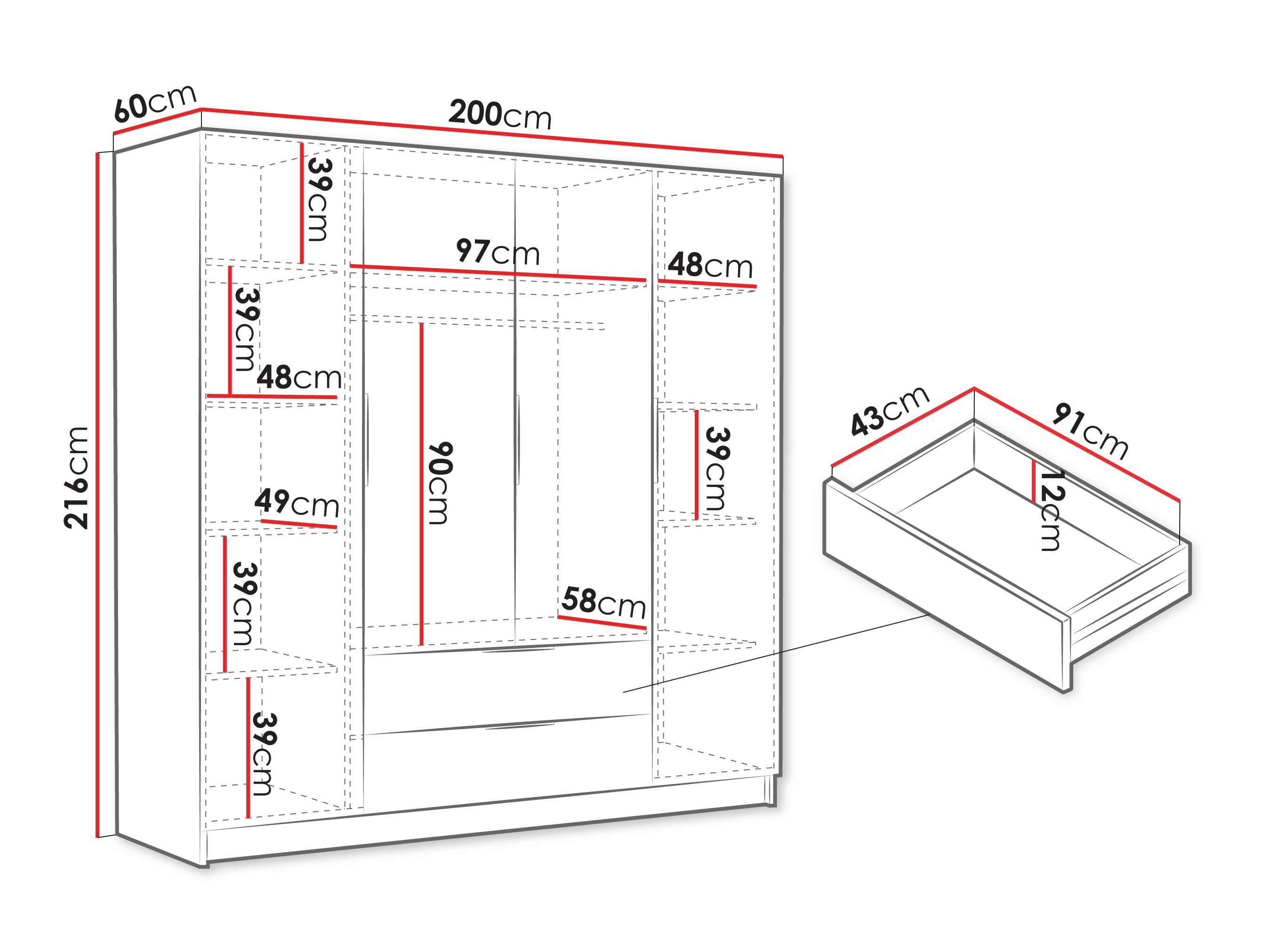 Шкаф Closico 202 (Чёрный)