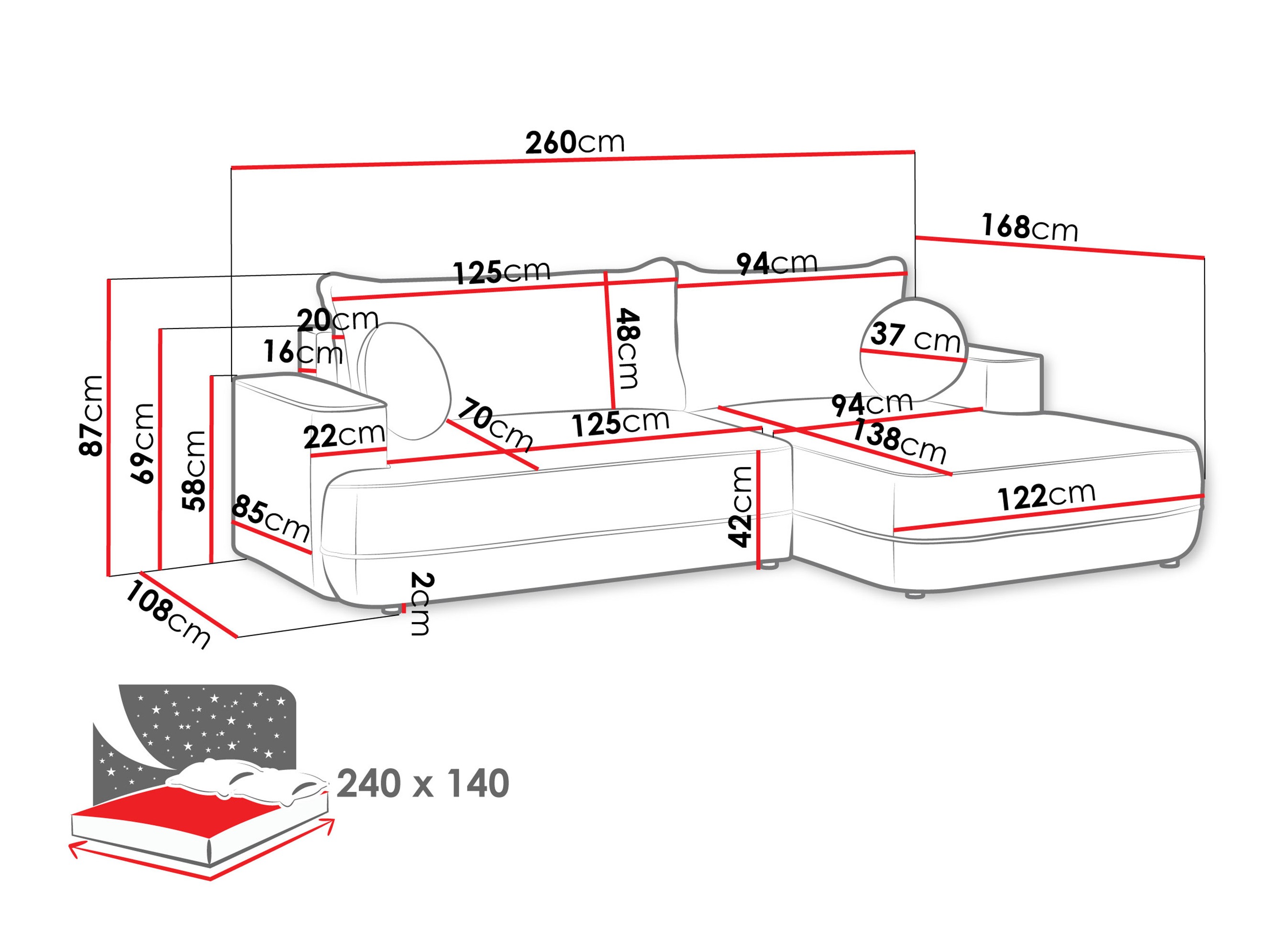 Stūra dīvāns Bountiful 101 (Velo 635)