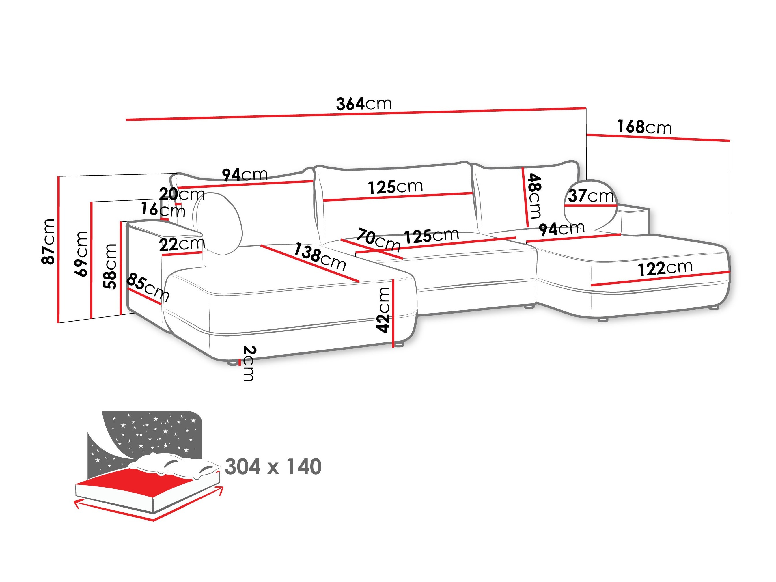 Угловой диван Bountiful 100 (Velo 621)