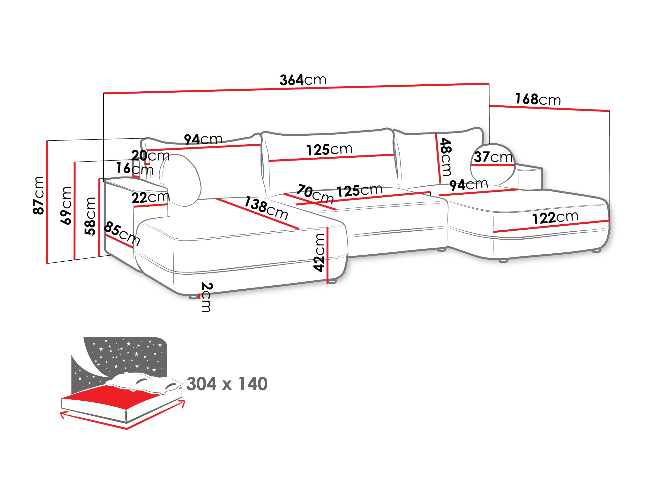 Угловой диван Bountiful 100 (Velo 623)