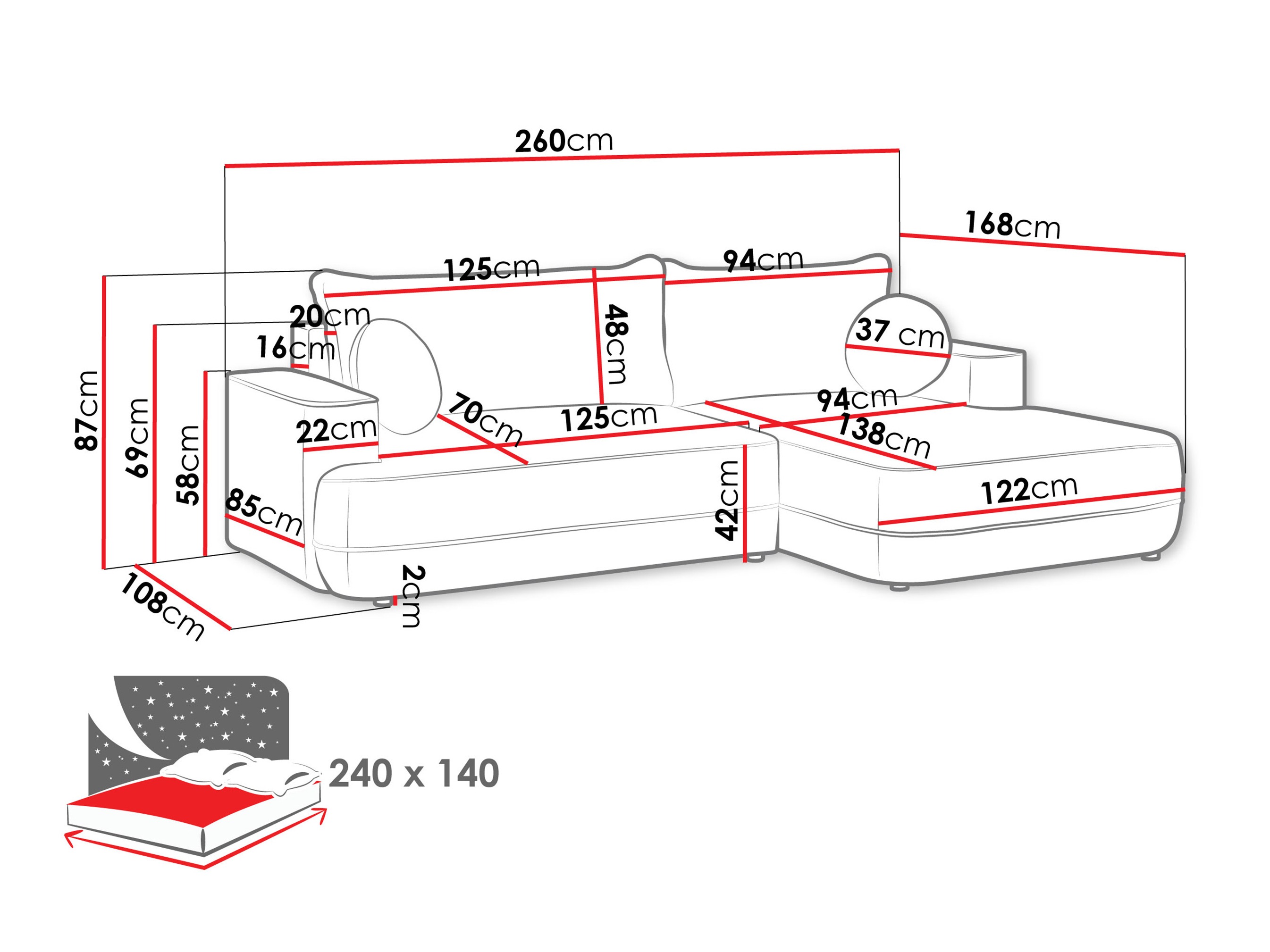 Угловой диван Bountiful 101 (Velo 633)