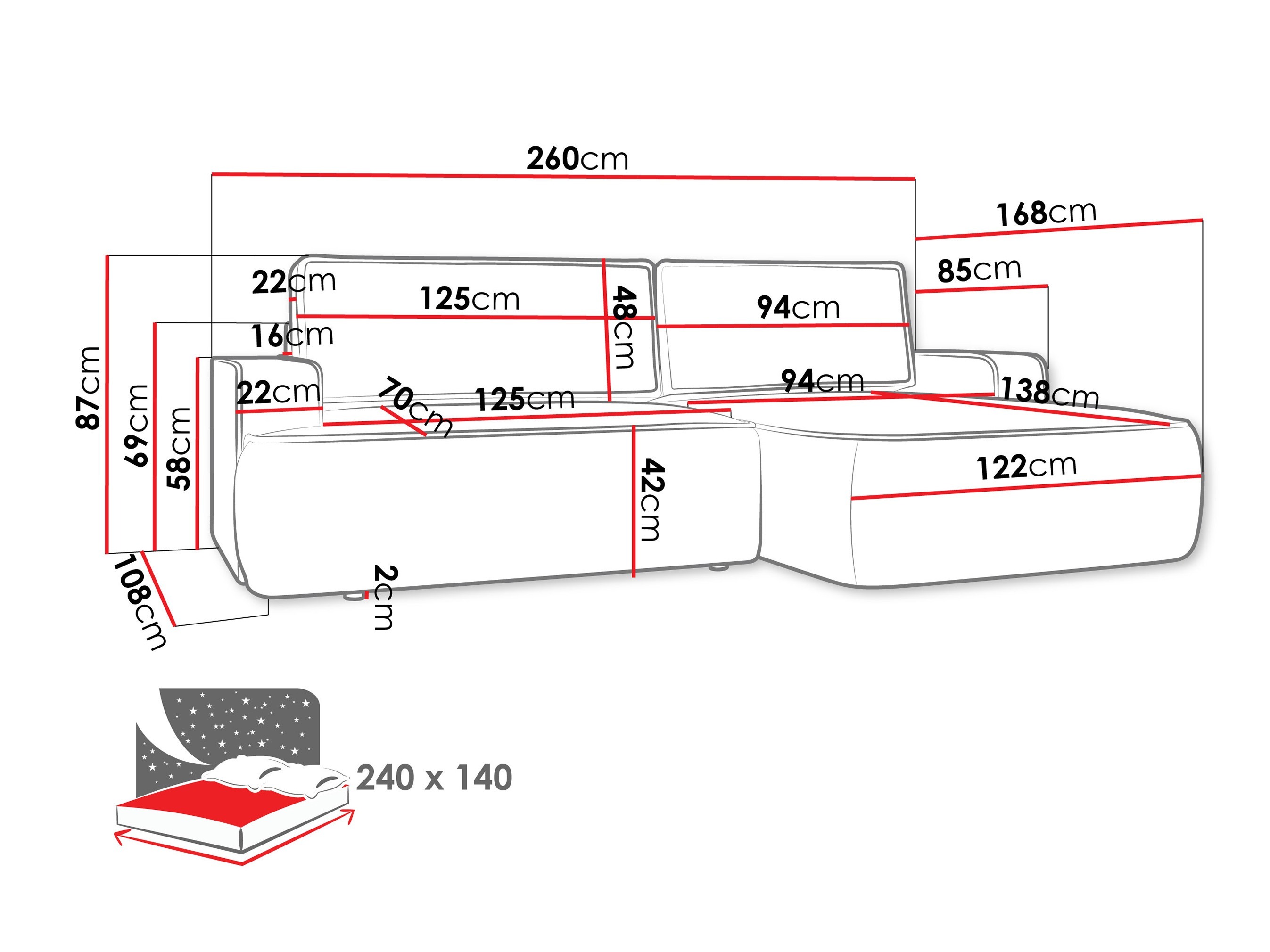 Угловой диван Bountiful 102 (Velo 621)