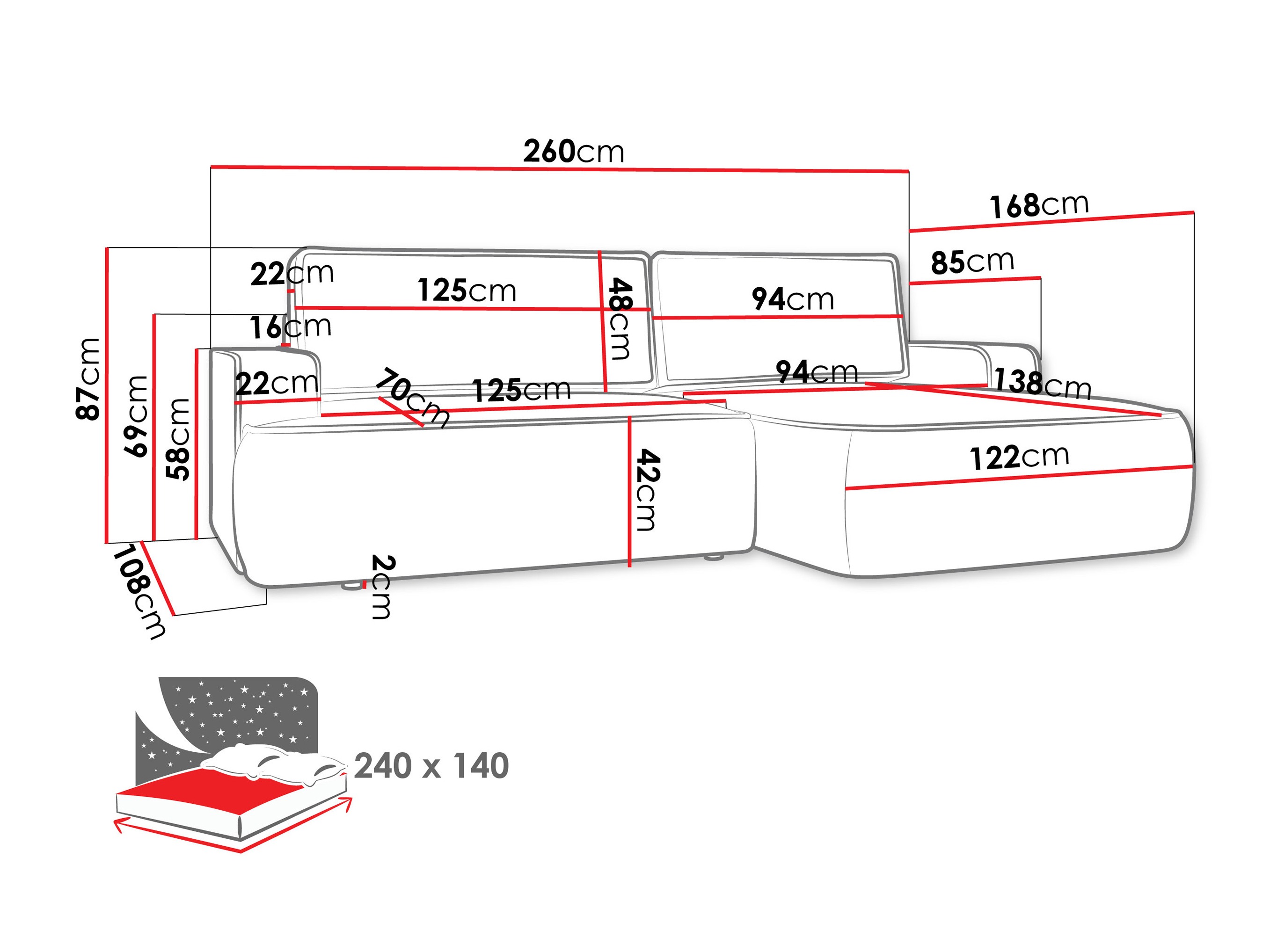 Угловой диван Bountiful 102 (Velo 623)