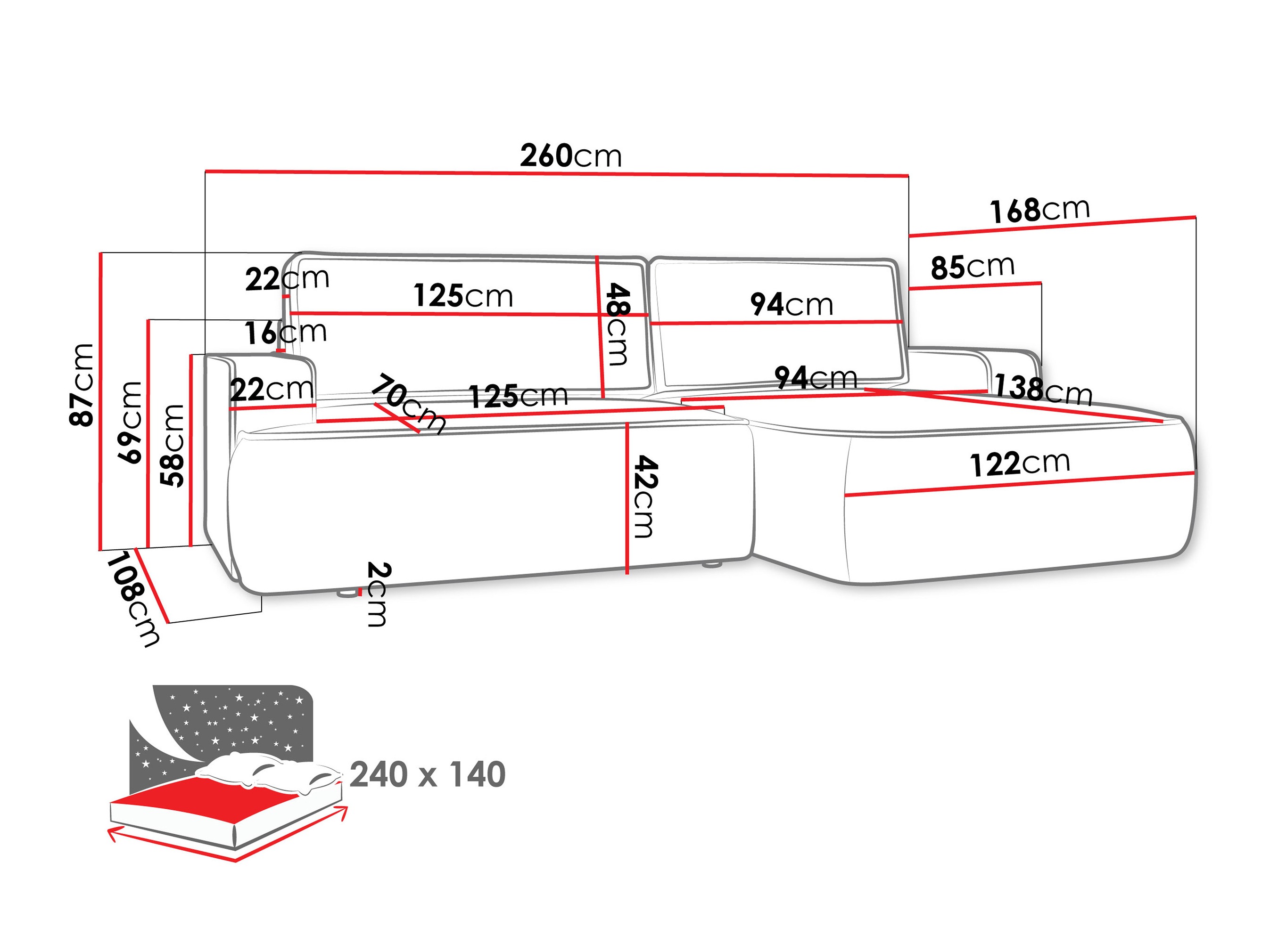 Угловой диван Bountiful 102 (Velo 635)