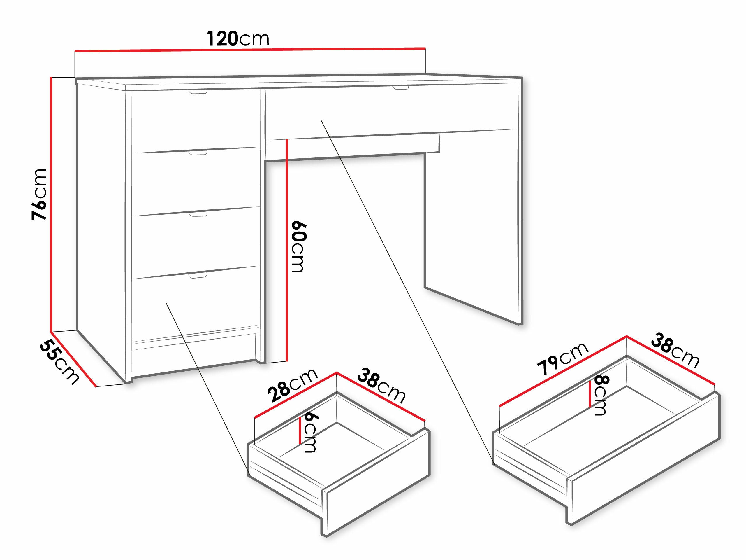 Письменный cтол Comfivo Larmire 100 (Бежевый)
