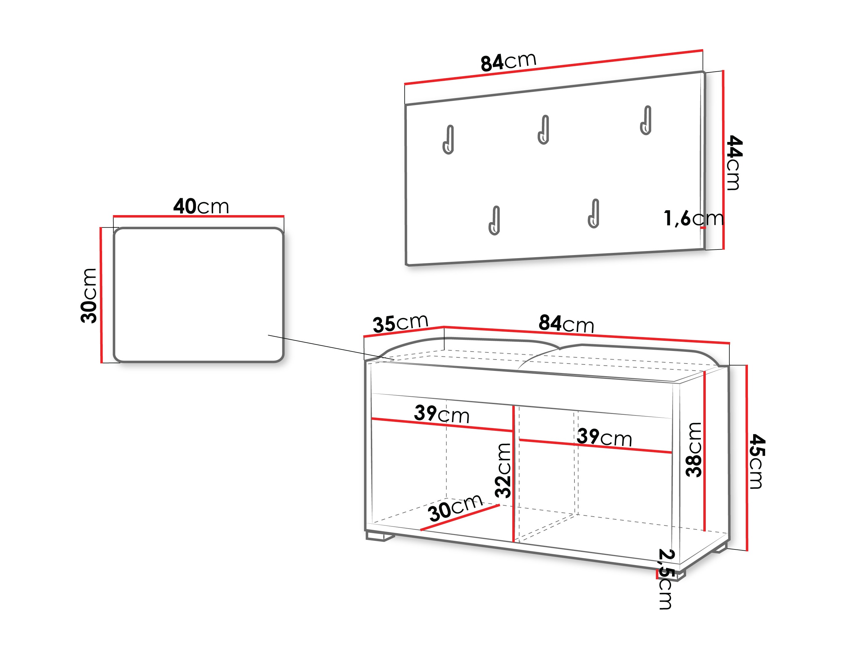 Priekšnama komplekts Comfivo Fersoe 117 (Ozols)