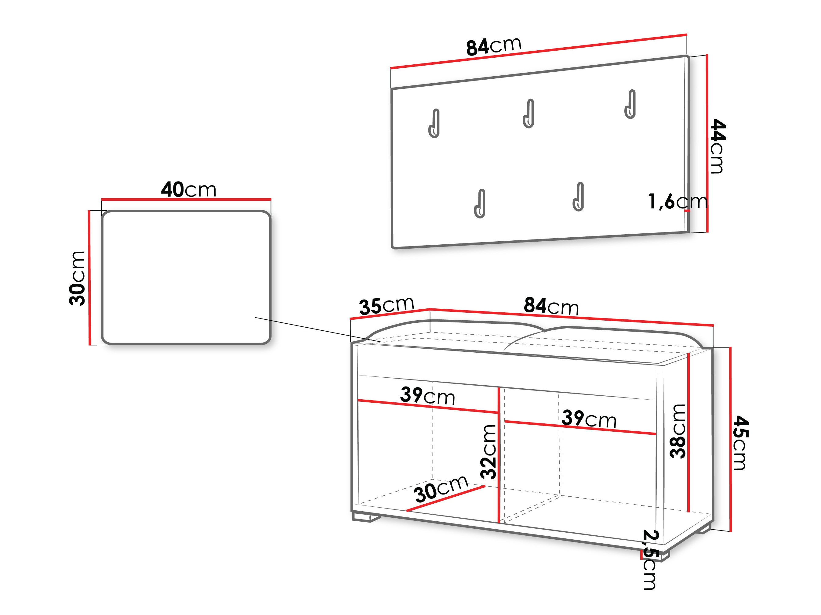 Priekšnama komplekts Comfivo Fersoe 117 (Ozols)