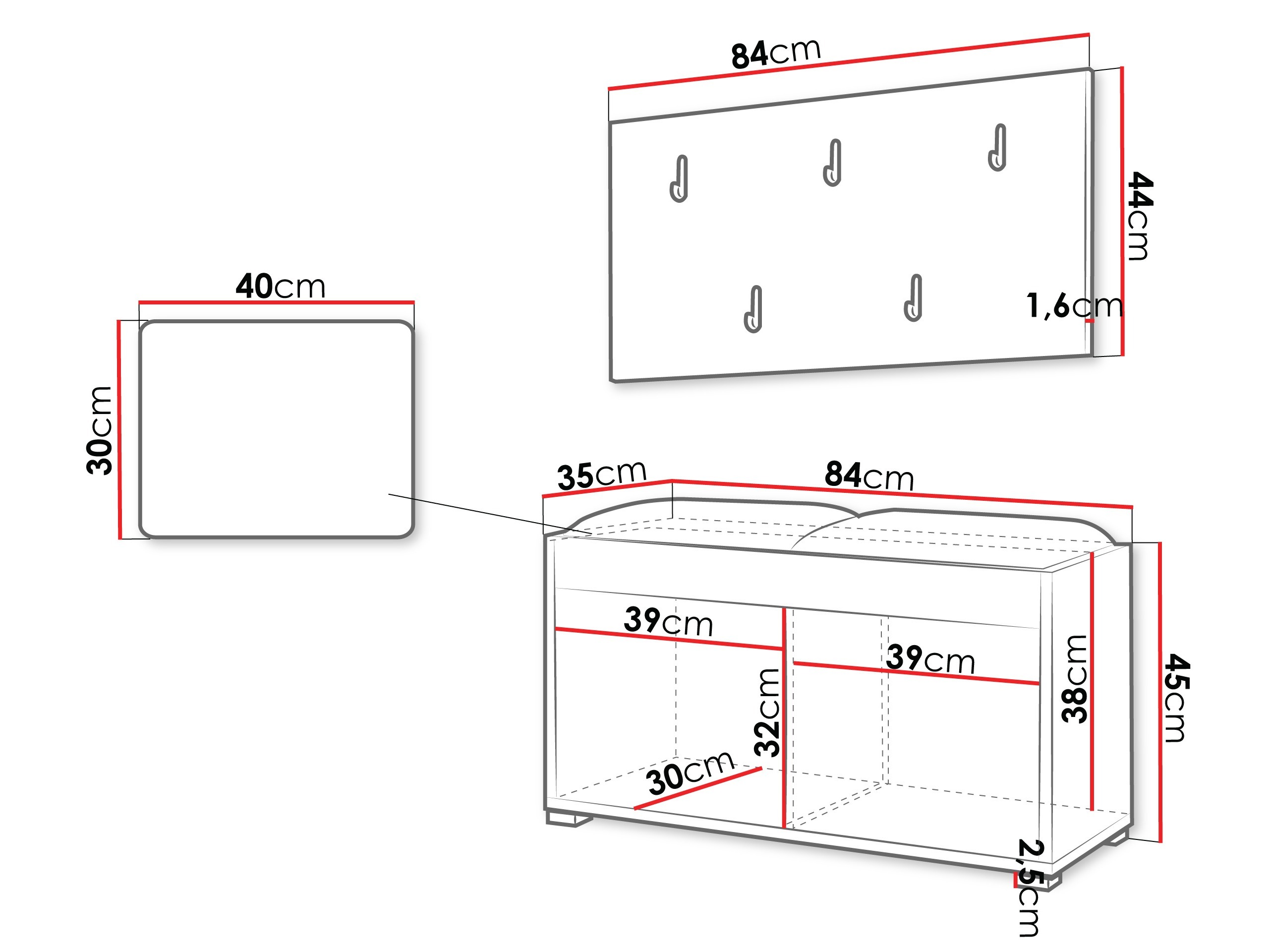 Priekšnama komplekts Comfivo Fersoe 117 (Ozols)