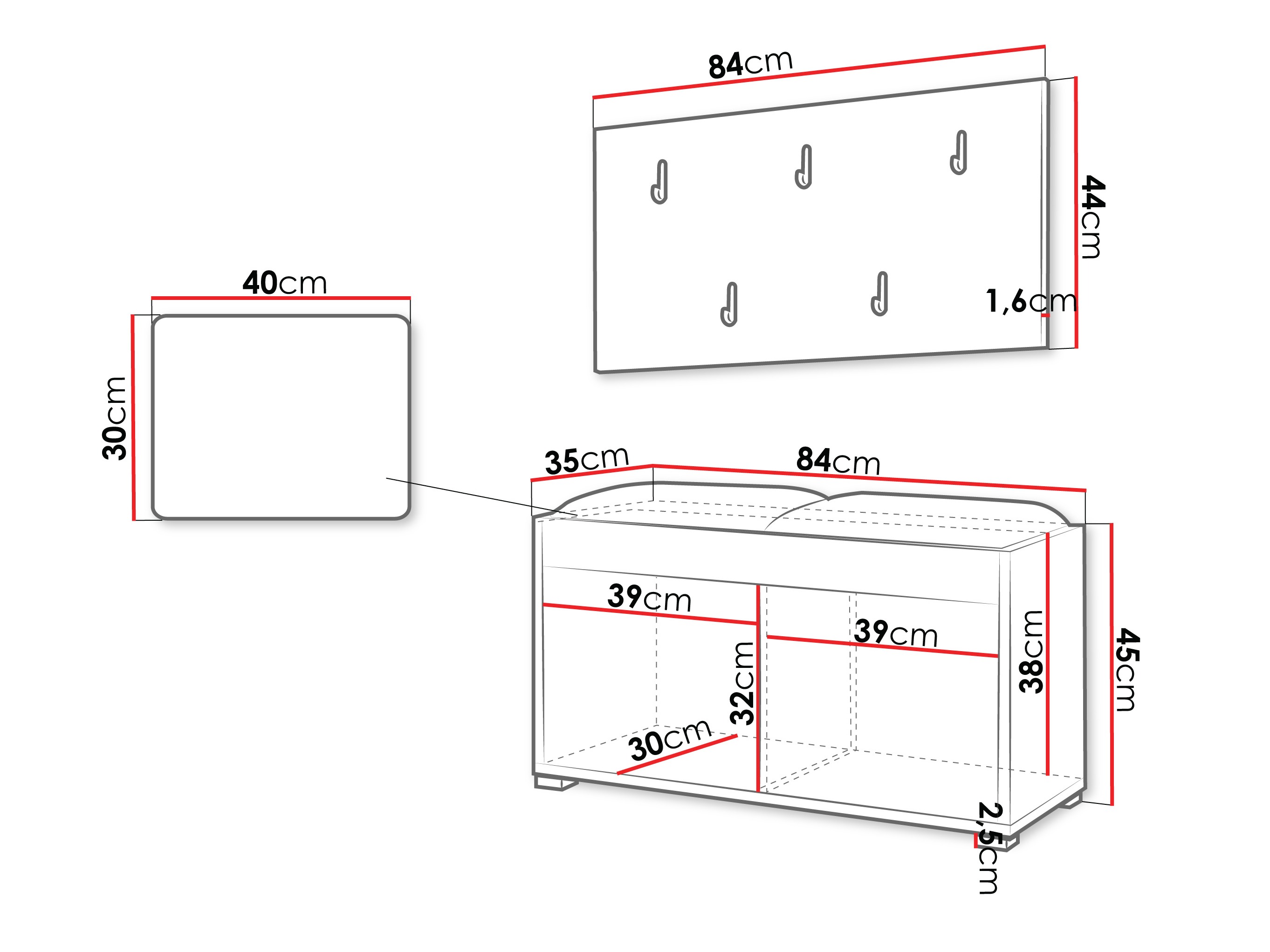 Прихожая Comfivo Fersoe 117 (Дуб)