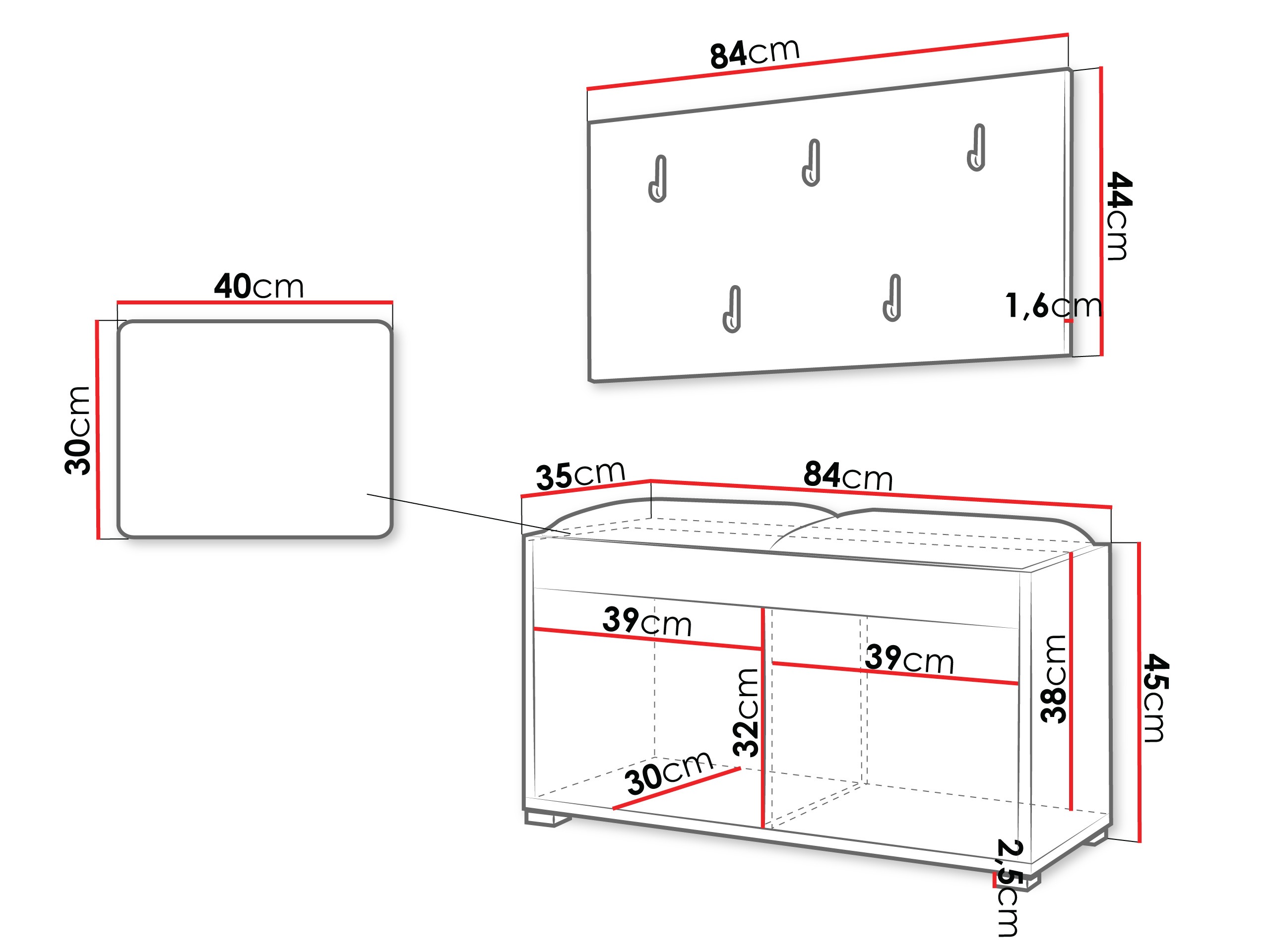 Прихожая Comfivo Fersoe 117 (Дуб)