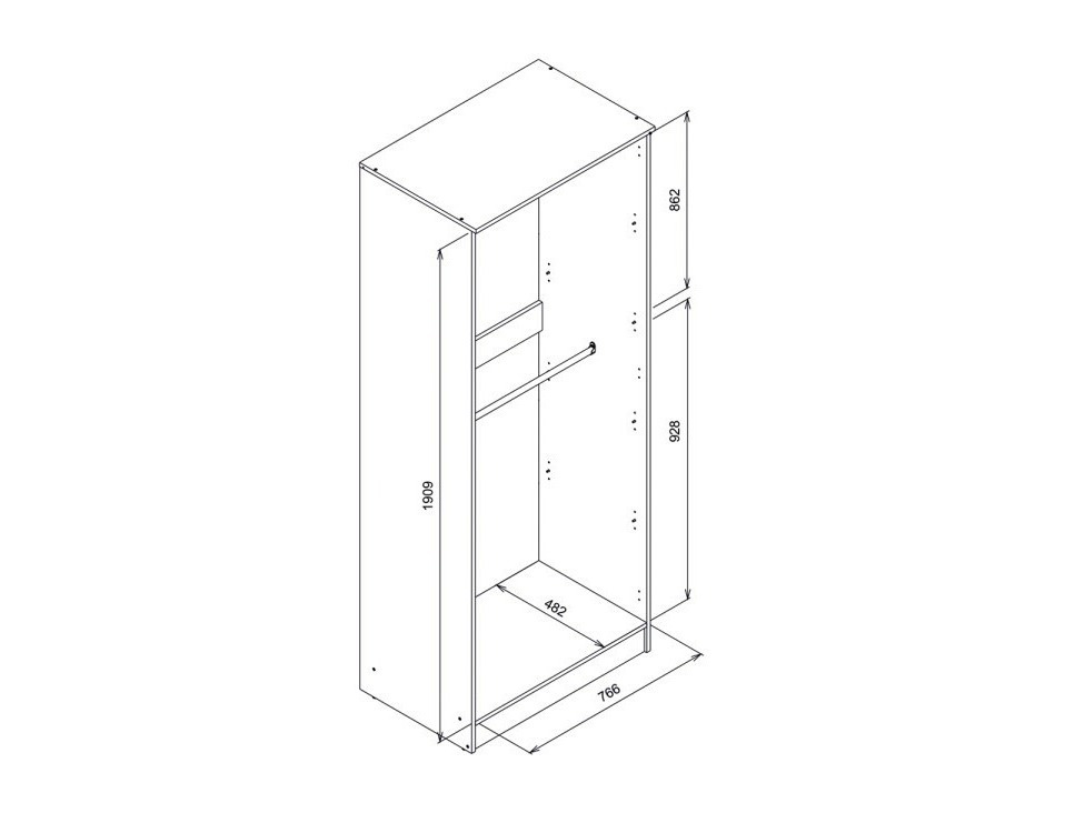Skapis Orlando 221 (Gaišs ozols)