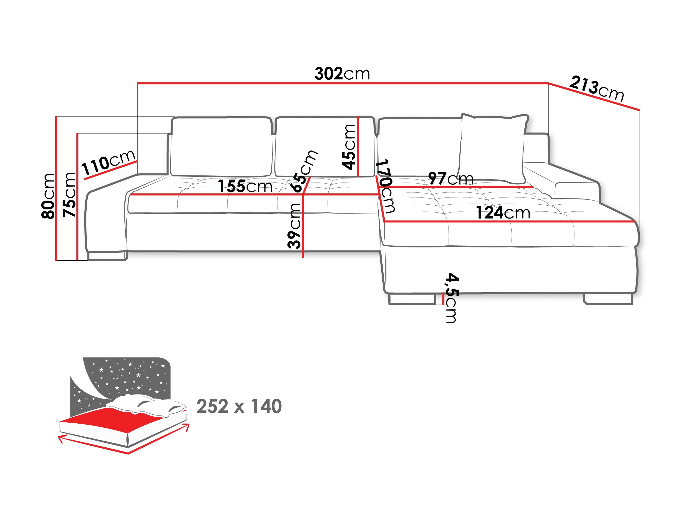 Stūra dīvāns Comfivo 147 (Corbett 82)