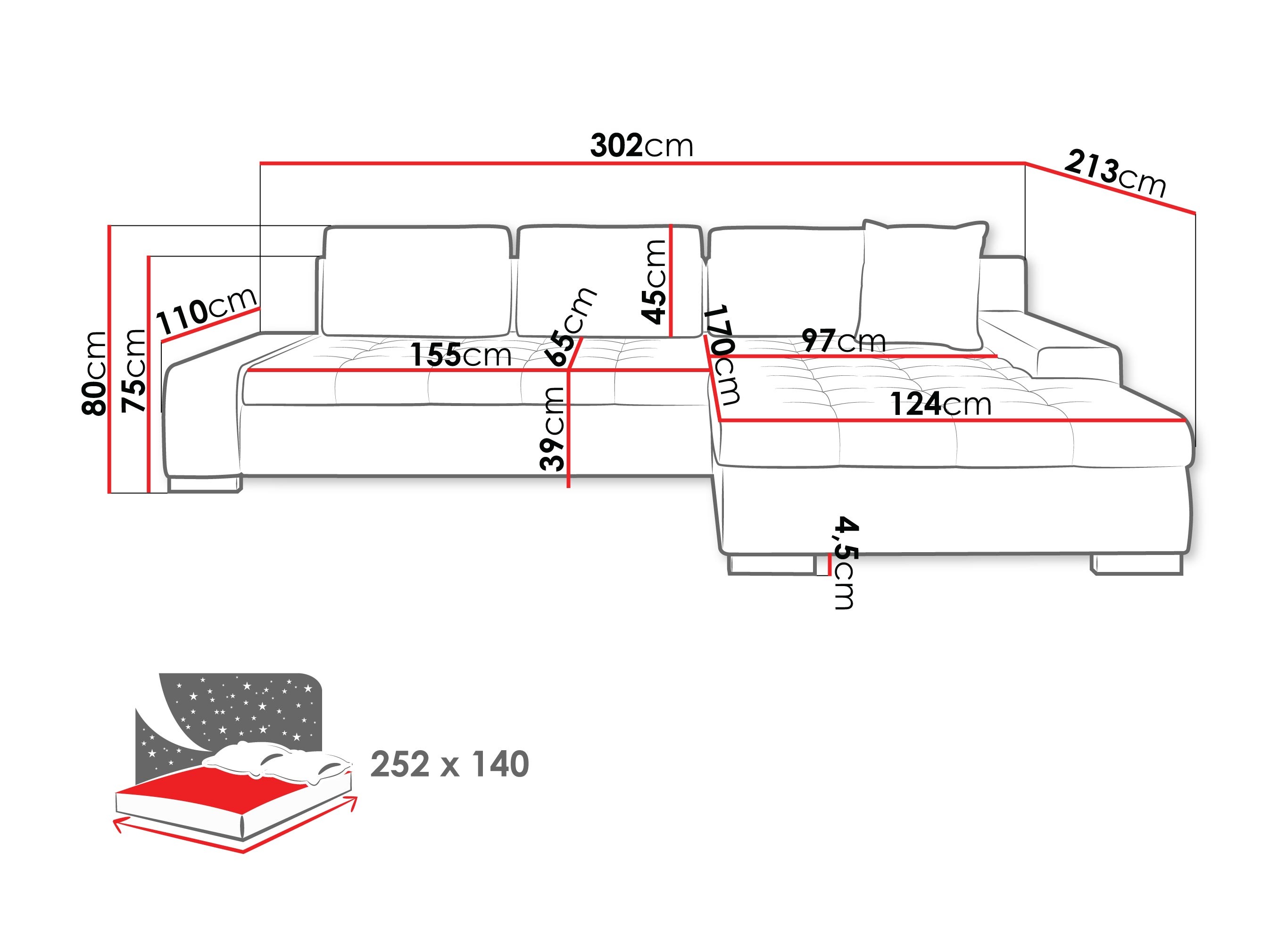 Stūra dīvāns Comfivo 147 (Pianav 21 + Mokka 03)