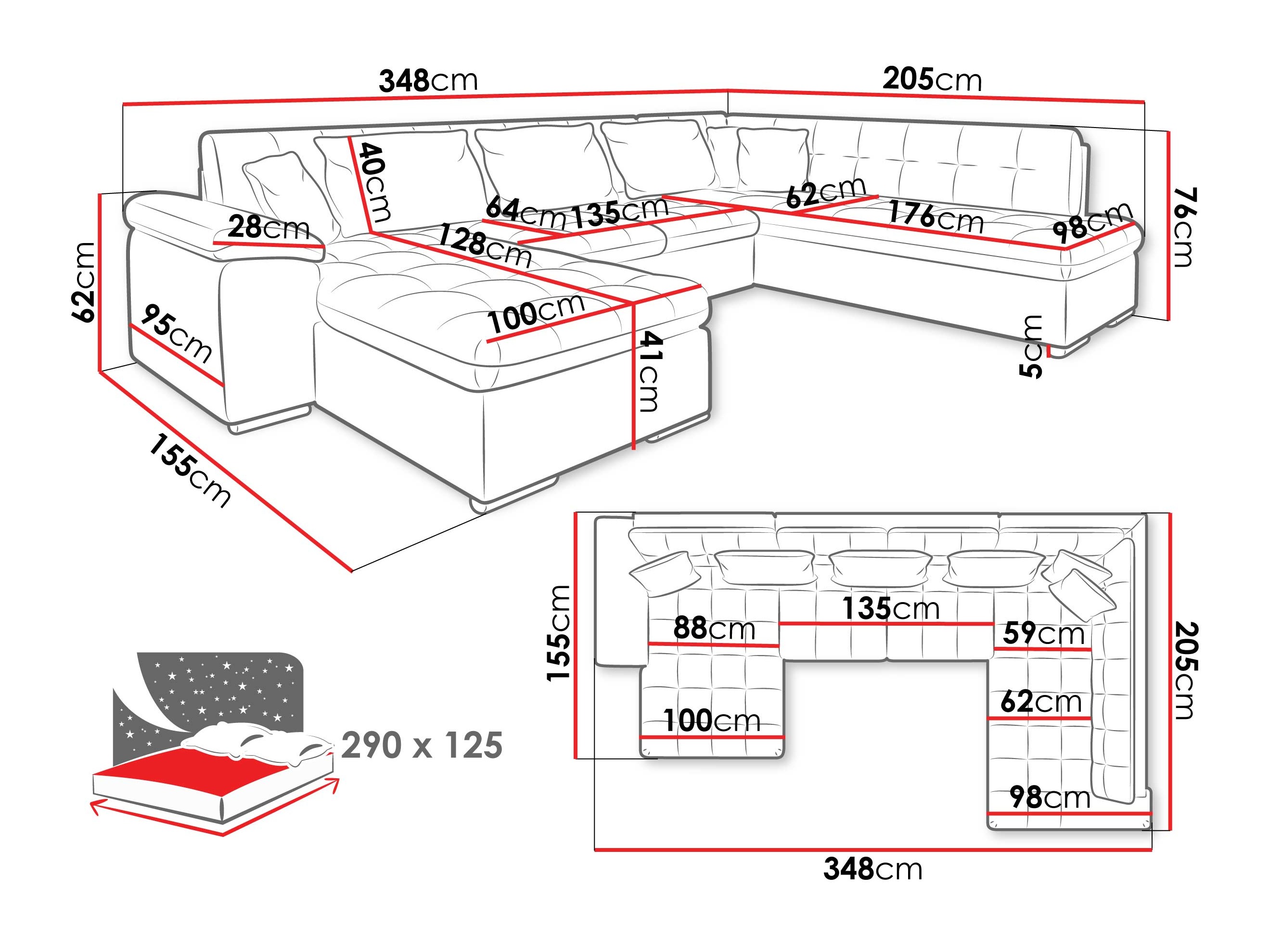 Stūra dīvāns Comfivo 170 (Zoya 03 + Mokka 03)