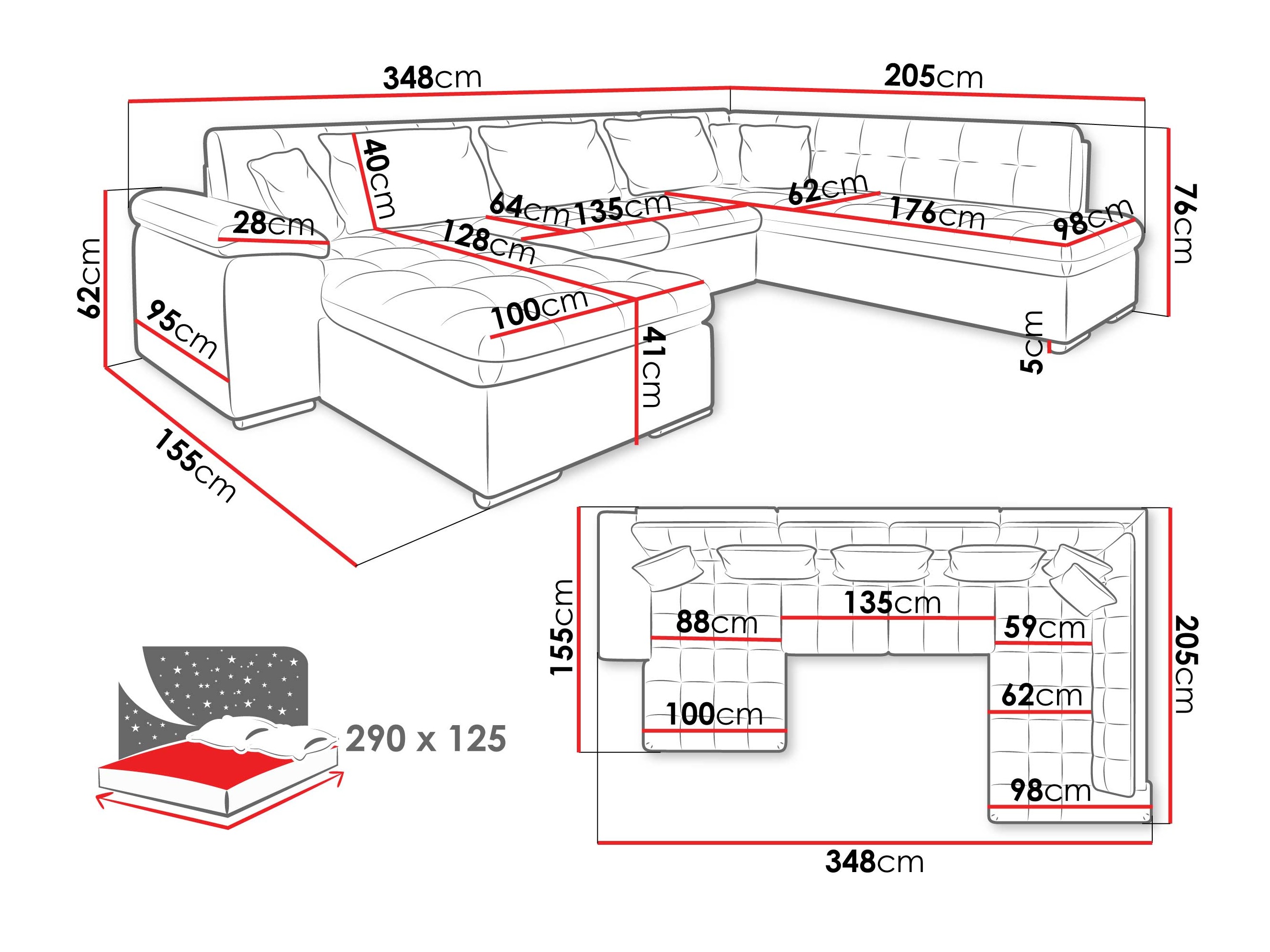 Stūra dīvāns Comfivo 180 (Zoya 03 + Mokka 03)