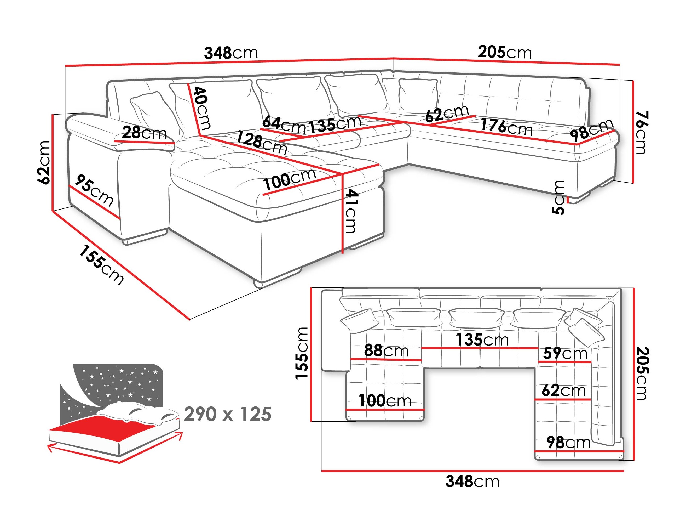 Угловой диван Comfivo 180 (Manza 22)