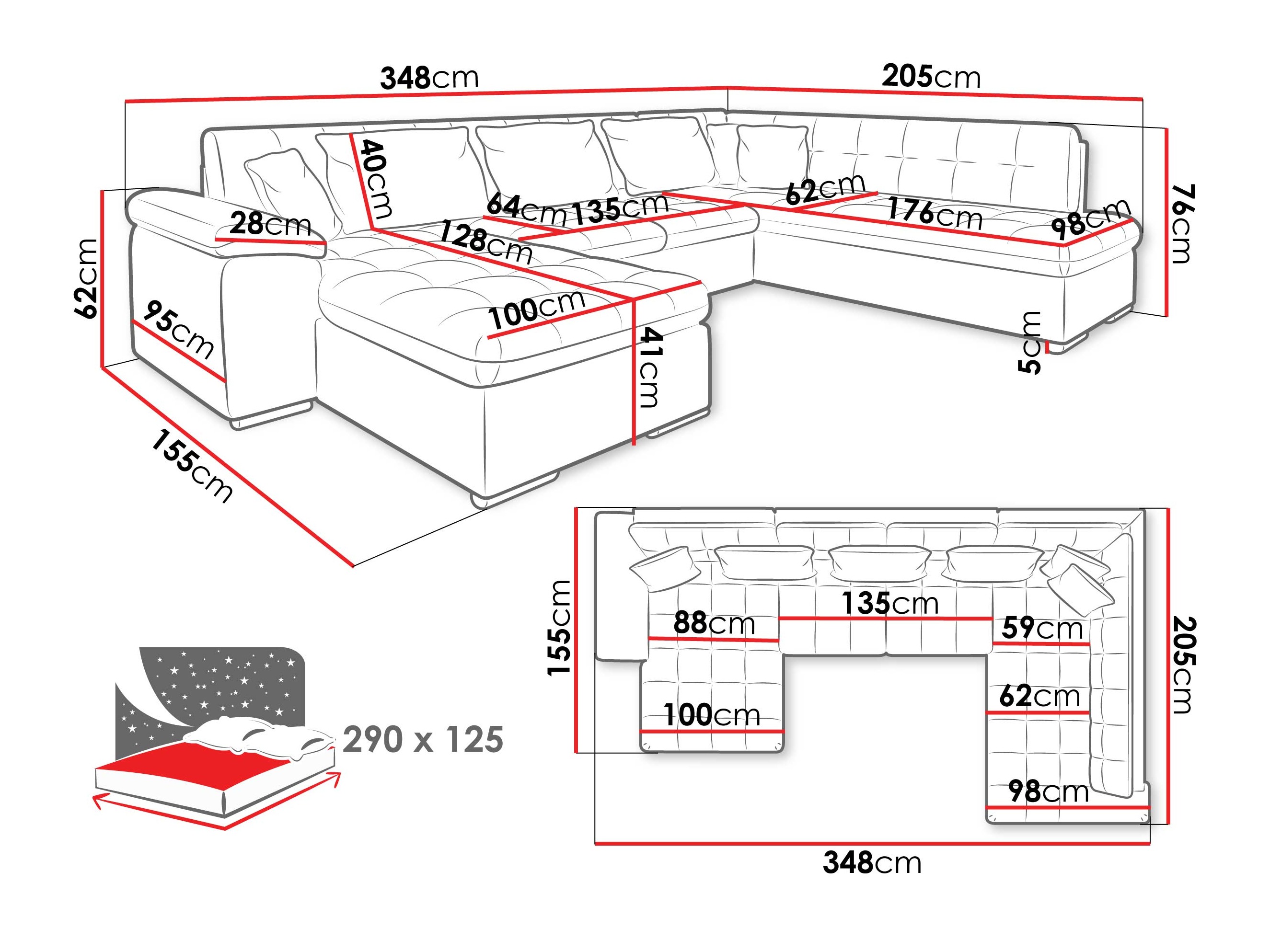 Угловой диван Comfivo 180 (Manza 22)