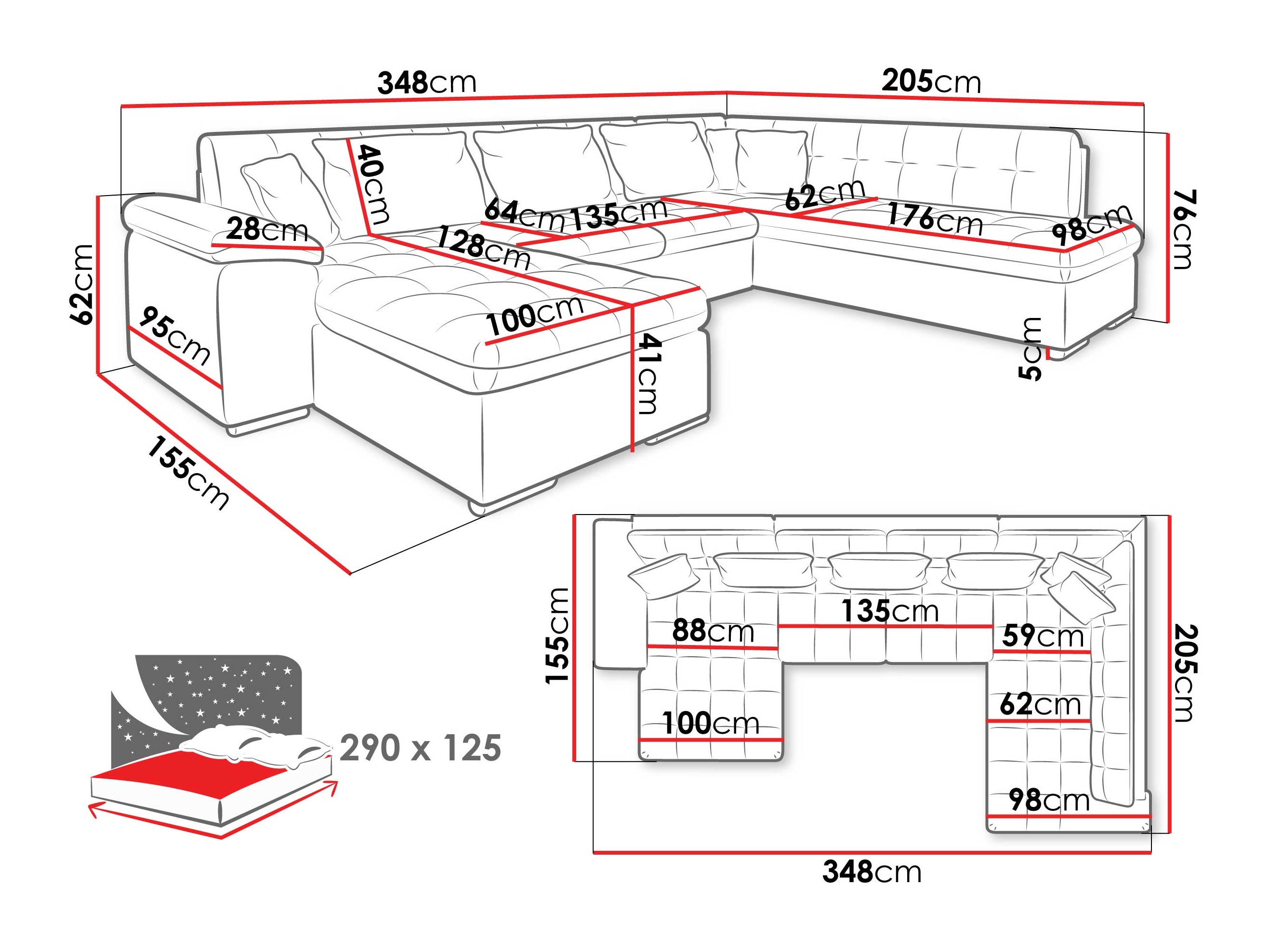 Угловой диван Comfivo 180 (Zoya 03 + Mokka 03)