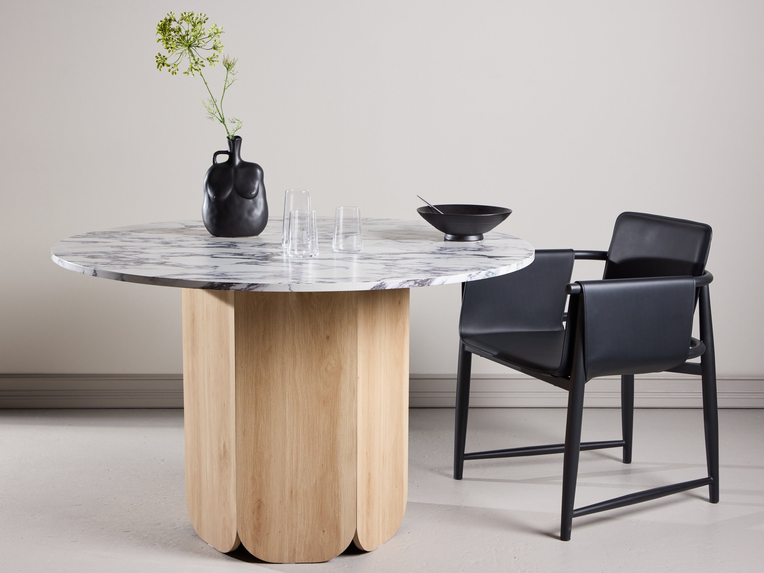 Galds Dallas 4894 (Pelēks marmors + Gaiši brūns)