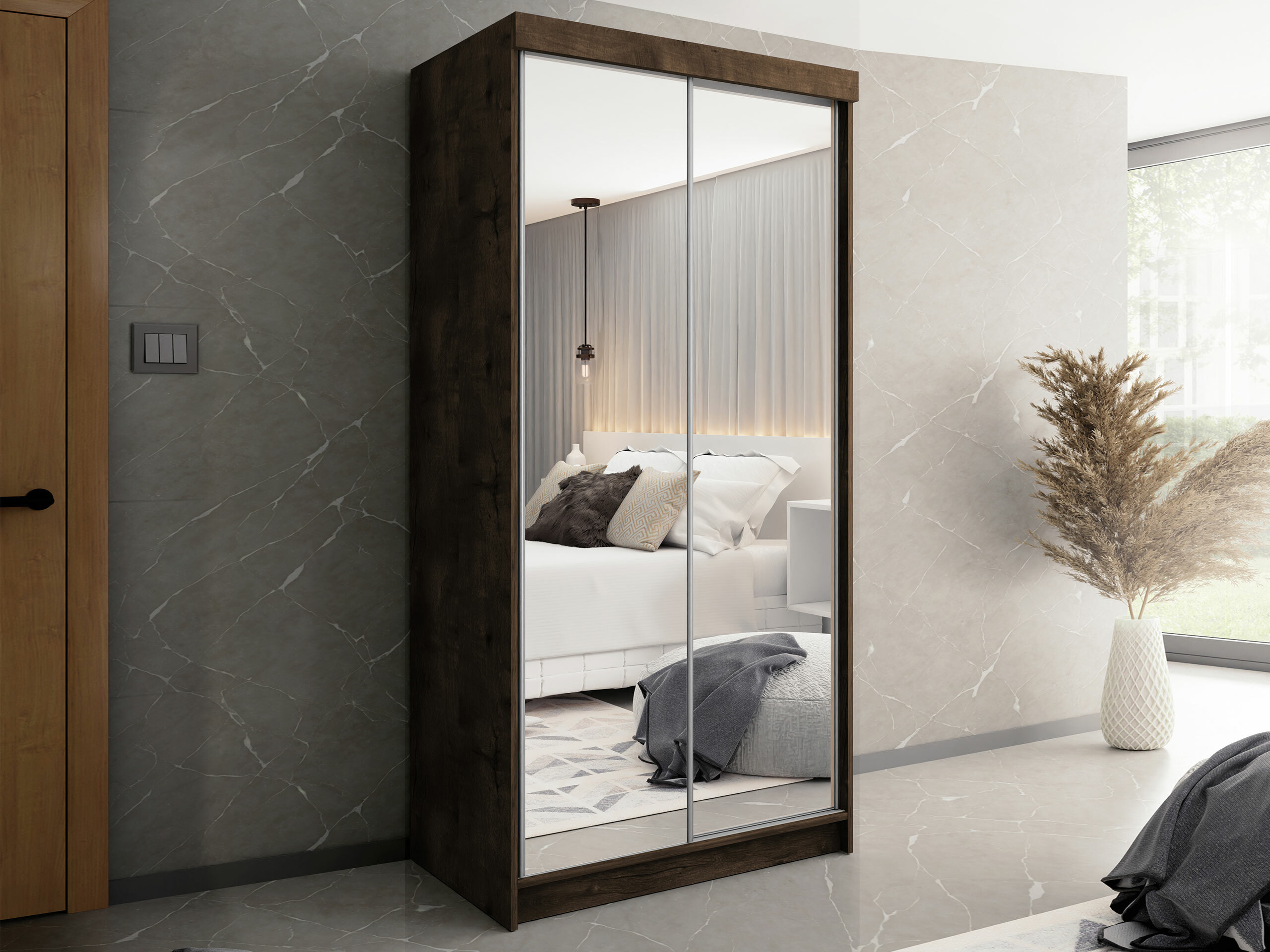 Skapis Dover 102 (Tumši pelni)