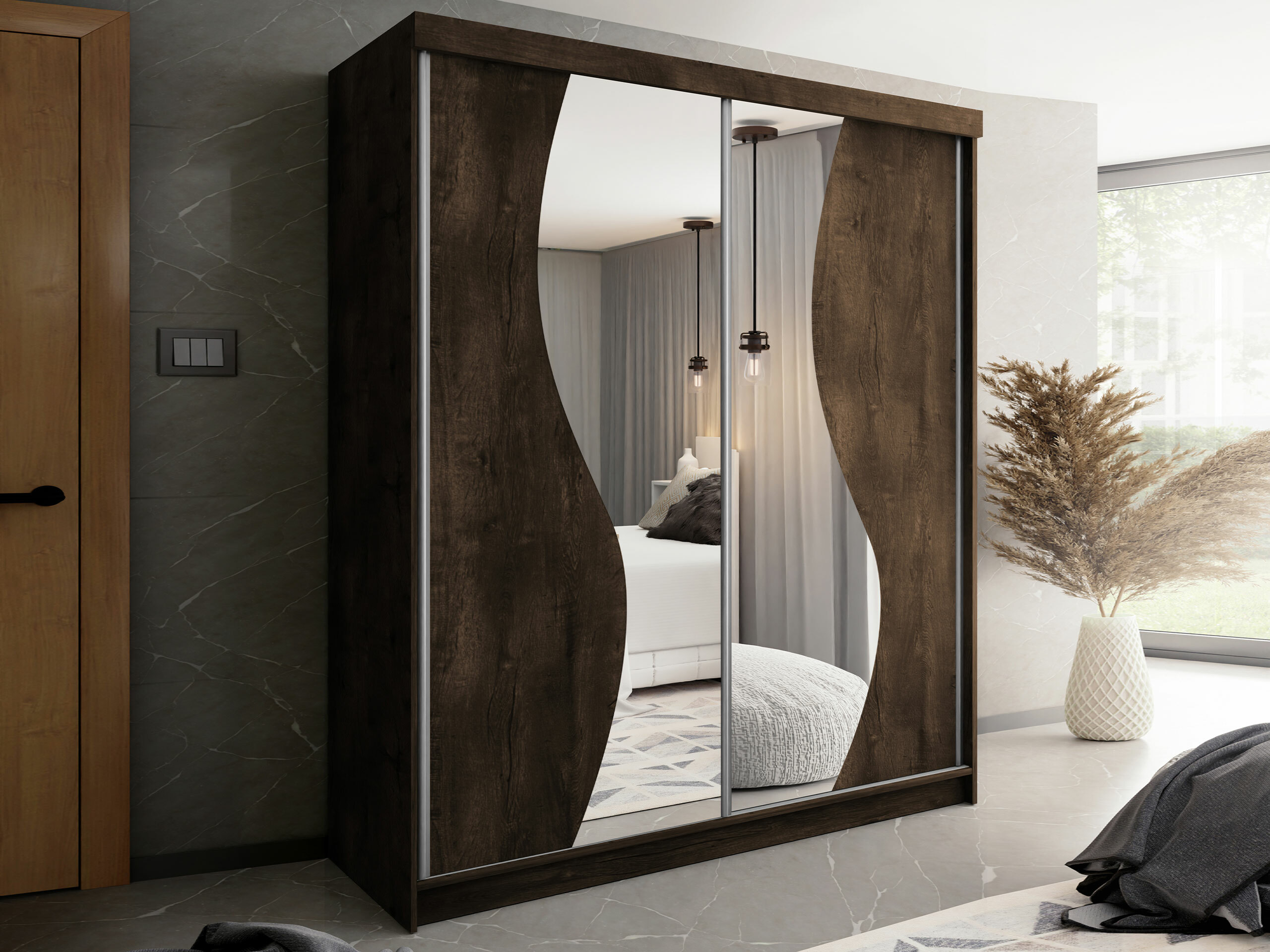 Skapis Dover 105 (Tumši pelni)