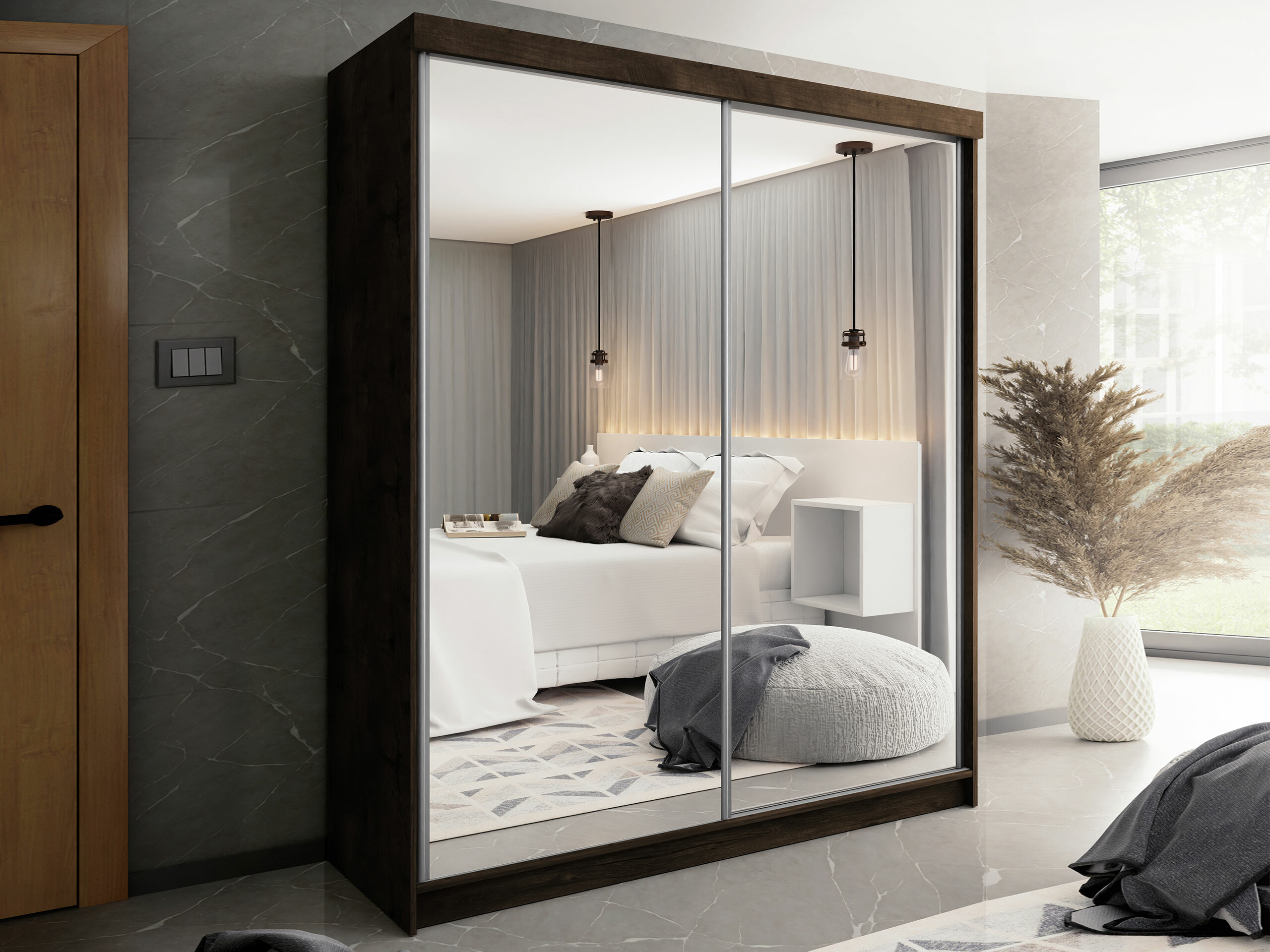 Skapis Dover 106 (Tumši pelni)